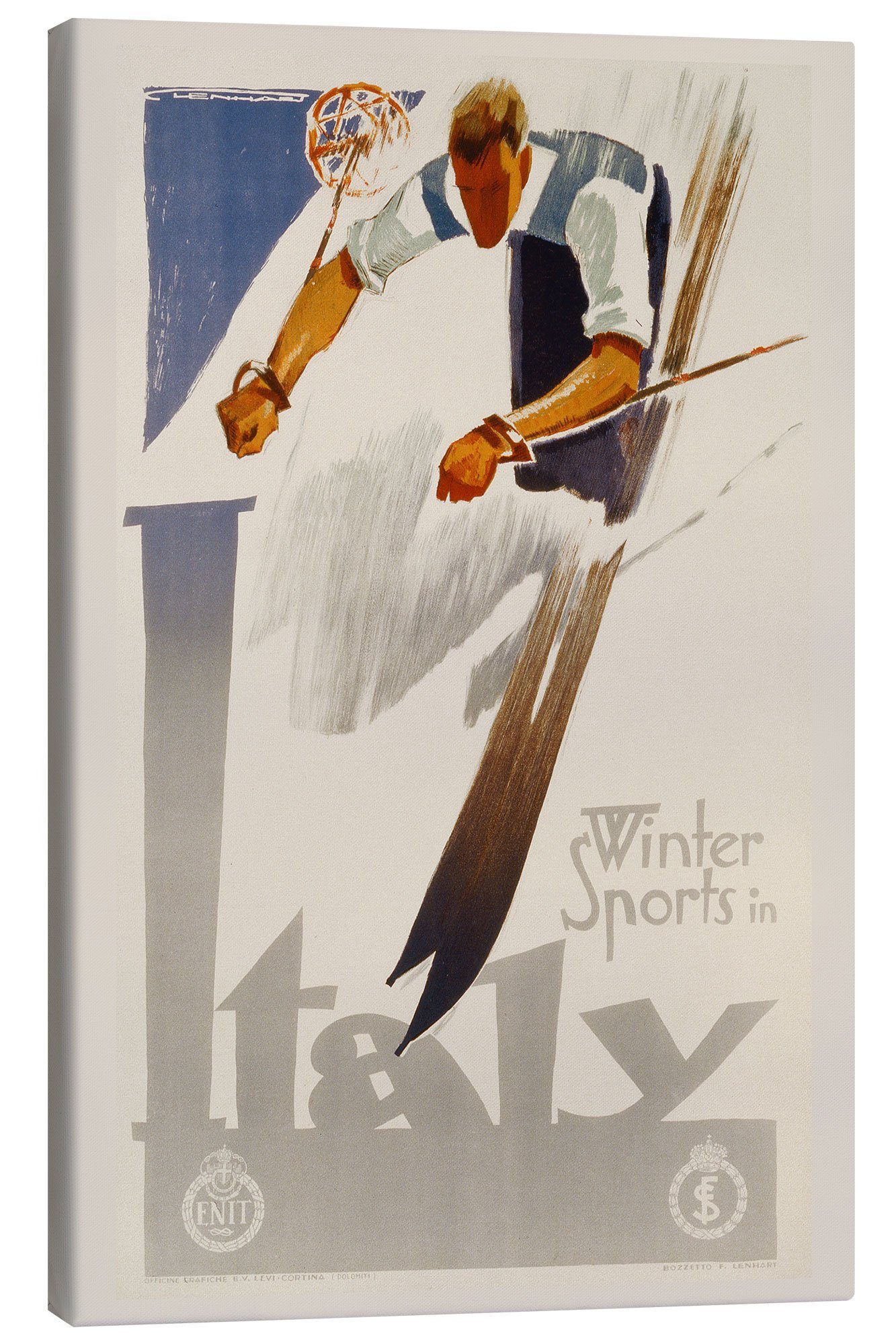 Leinwandbild Vintage Ski Collection