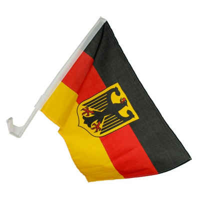 Out of the Blue Flagge Deutschlandflagge für Autos mit Bundesadler ca. 30 x 45 cm 2er-Set