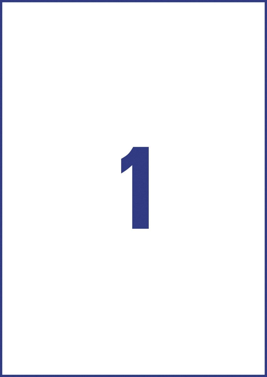 Thumbnail - Avery Zweckform Etiketten Korrektur- und Abdeck-Etiketten 210x297 mm 25 Blatt/25 Etiketten weiß.