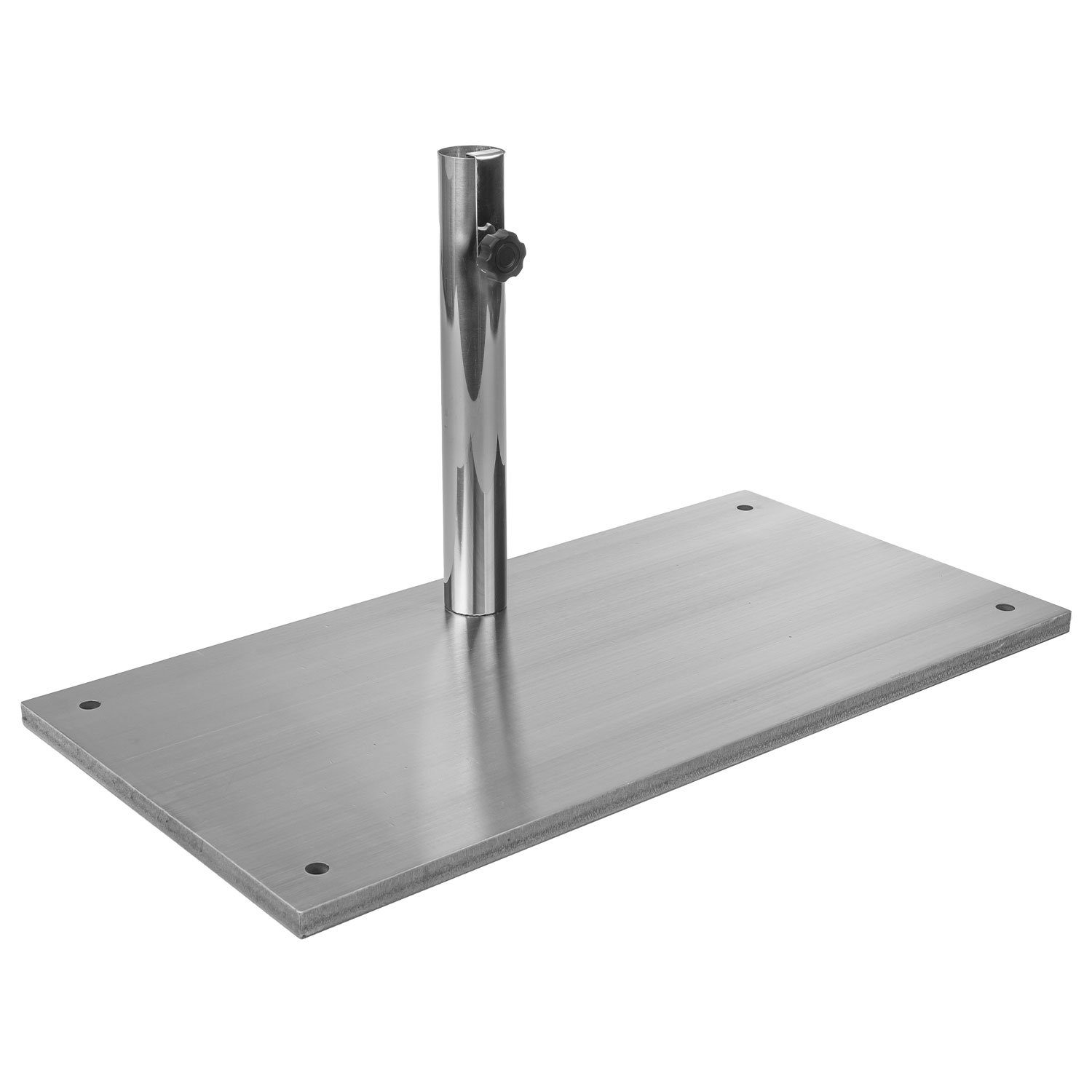 anndora-sonnenschirm Plattenständer für Sonnenschirm, Balkonständer, Halbständer 23 kg Edelstahl, für Stöcke bis Ø 40 mm