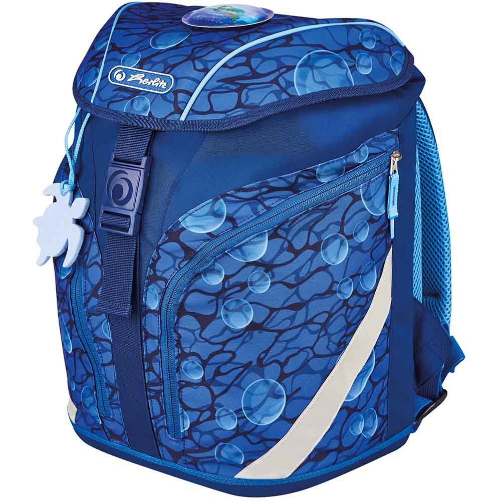 Herlitz Schulranzen Herlitz Schulrucksack SoftLight Plus GREENline Deep Sea 6-teilig