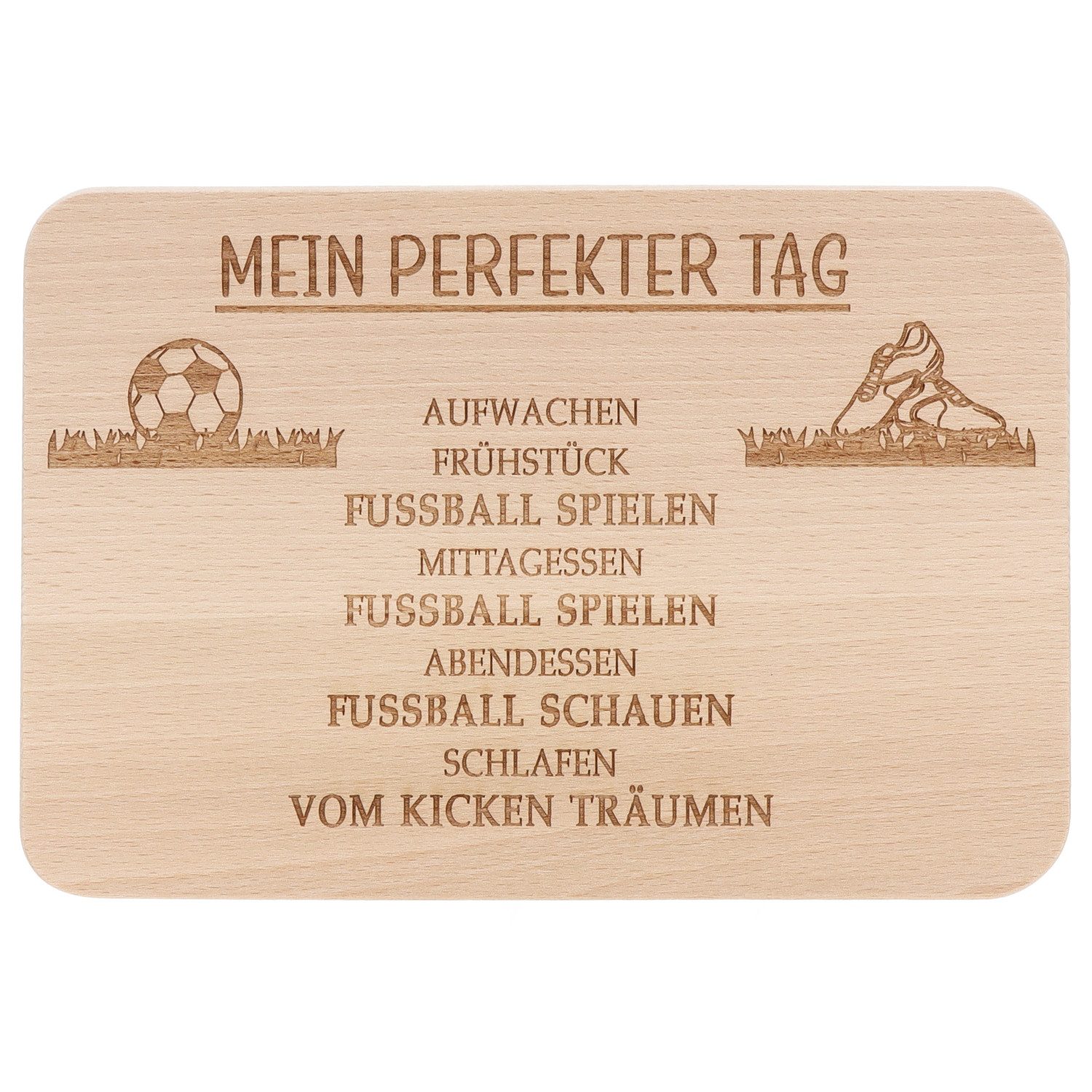Spruchreif® Frühstücksbrett Holz-Frühstücksbrettchen · Brotzeitbrett mit Gravur · Geschenk Hobby