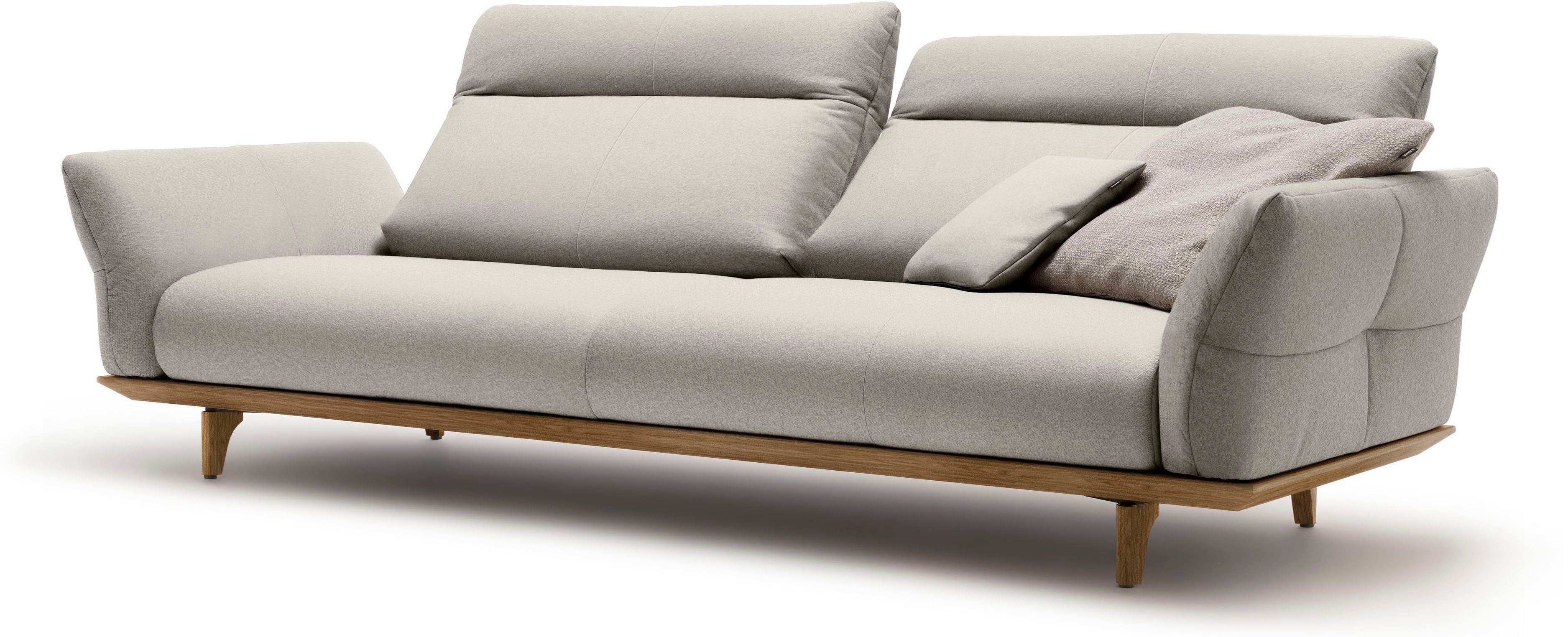 Nussbaum, sofa hs.460, cm 248 Sockel Nussbaum, Füße 4-Sitzer in Breite hülsta