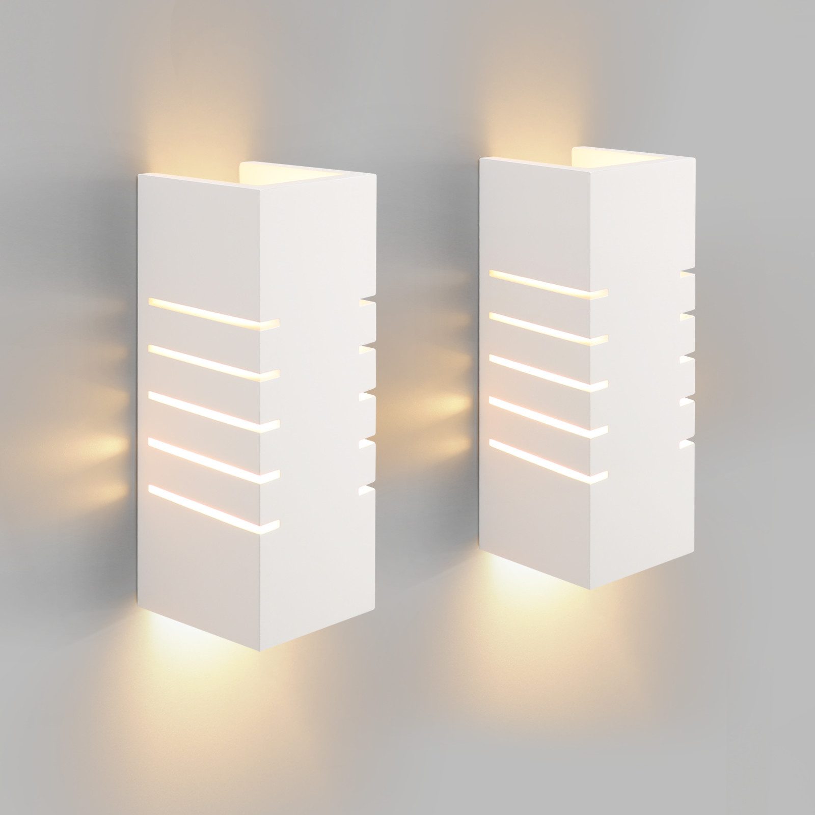 ZMH Wandleuchte innen Weiß 1/2 Stück E14 Modern Wandlampe Schlafzimmer Flur, ohne Leuchtmittel, 2 Stück,Max.40,Flurlampe,auch für …
