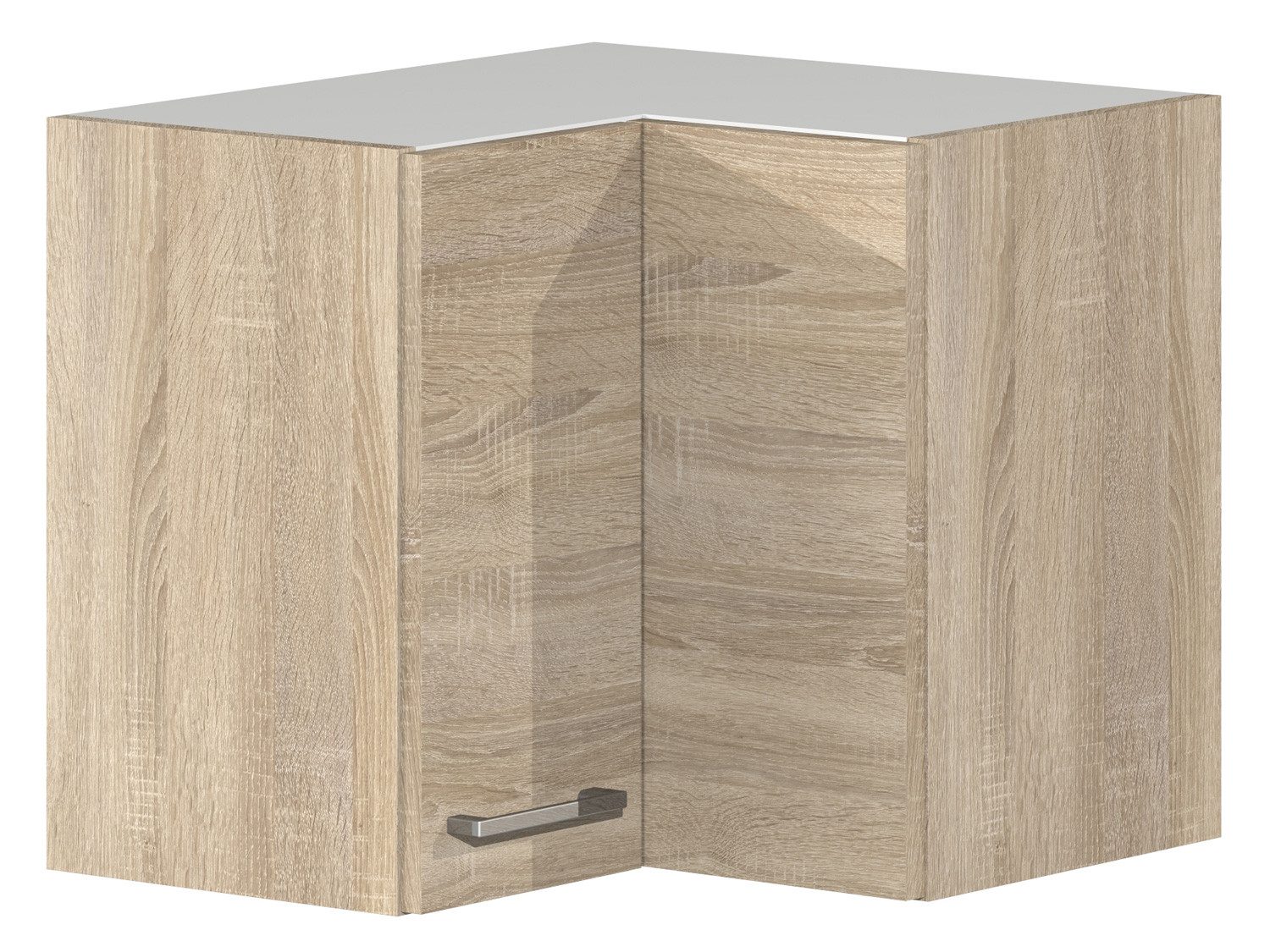 Flex-Well Eckhängeschrank Eckhängeschrank Küche - 60 x 60 cm breit - Sonoma Eiche – Salerno