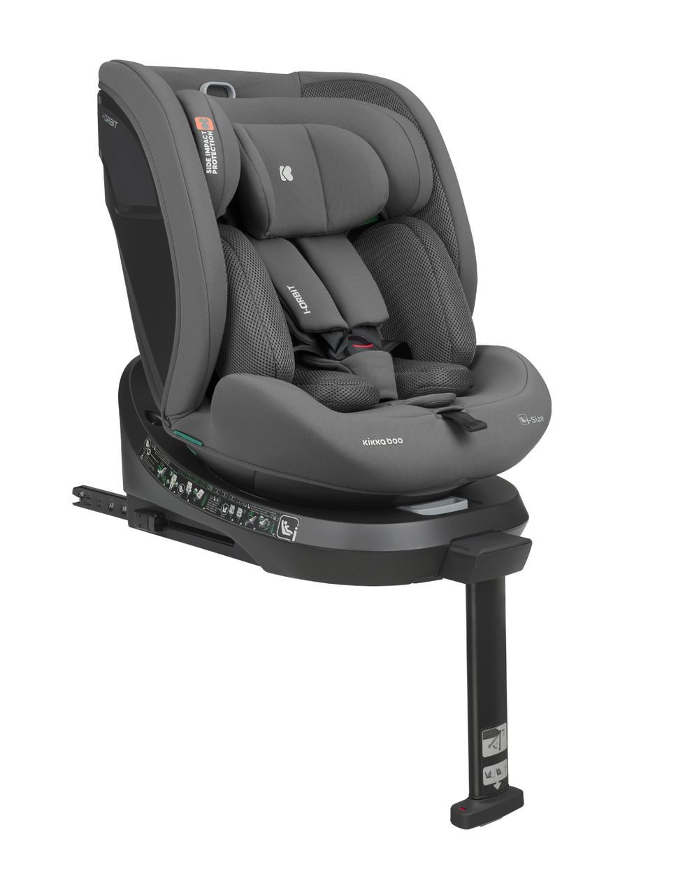 Kikkaboo Autokindersitz Kindersitz i-Orbit i-Size, ab: 0, bis: 12, (40-150cm) Gruppe 0+/1/2/3 Isofix Stützbein