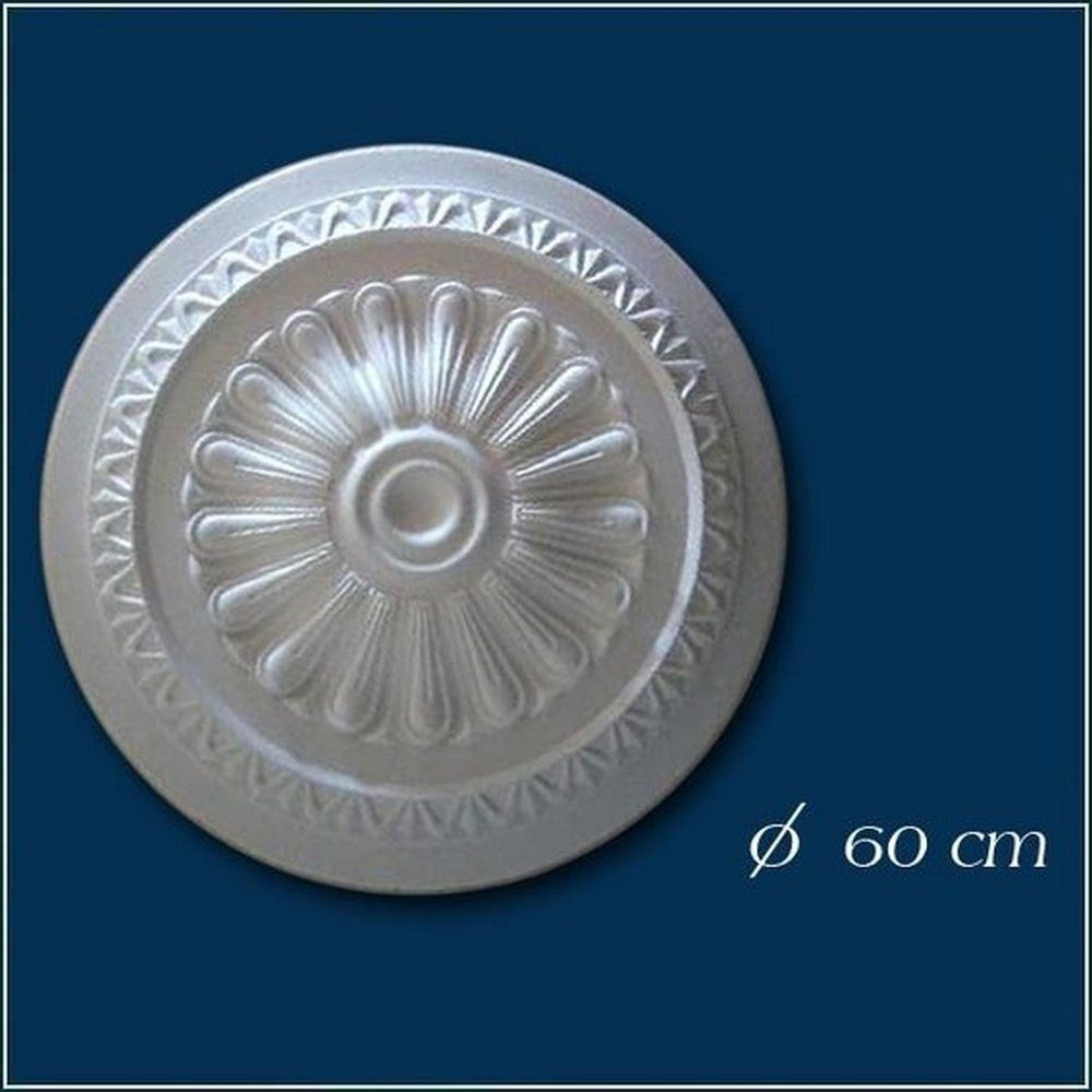 PROVISTON Wanddekoobjekt Polystyrol, mm, Durchmesser Weiß 600 Stuckrosette,