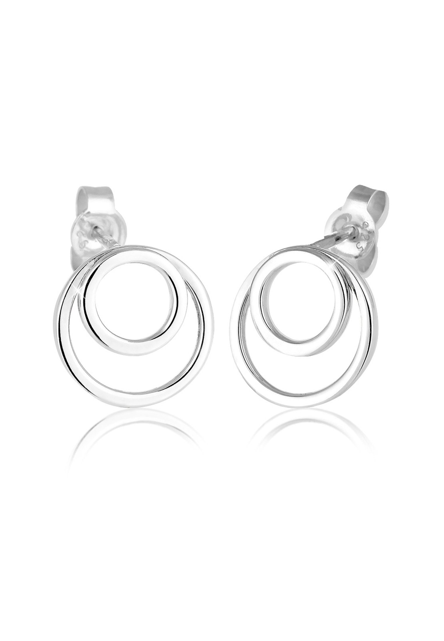 Elli Paar Ohrstecker Ohrstecker Kreis Rund 925 Sterling Silber, Kreis