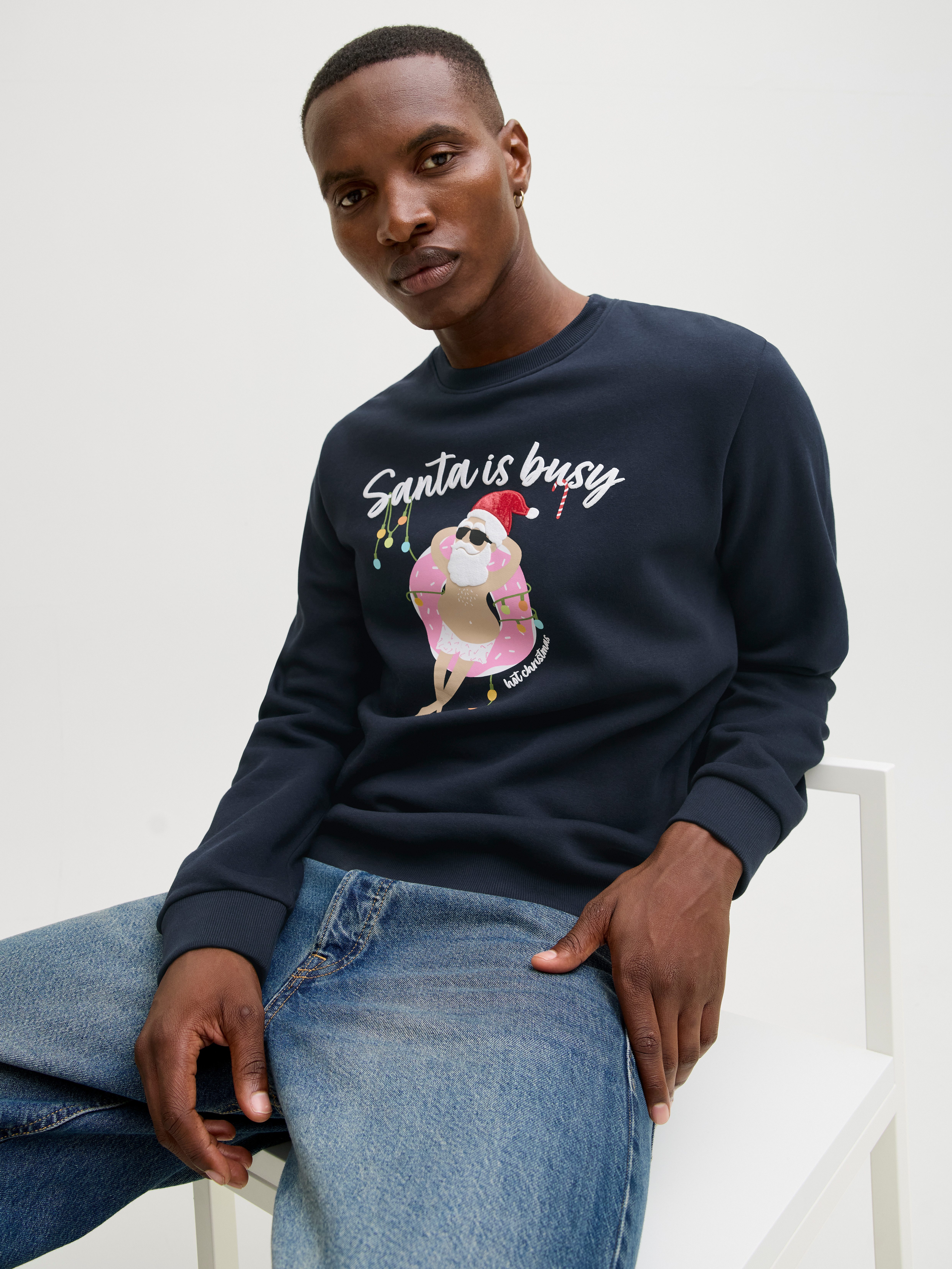 Jack & Jones Sweatshirt JJCHRISTMAS SWEAT CREW NECK XMAS günstig online kaufen