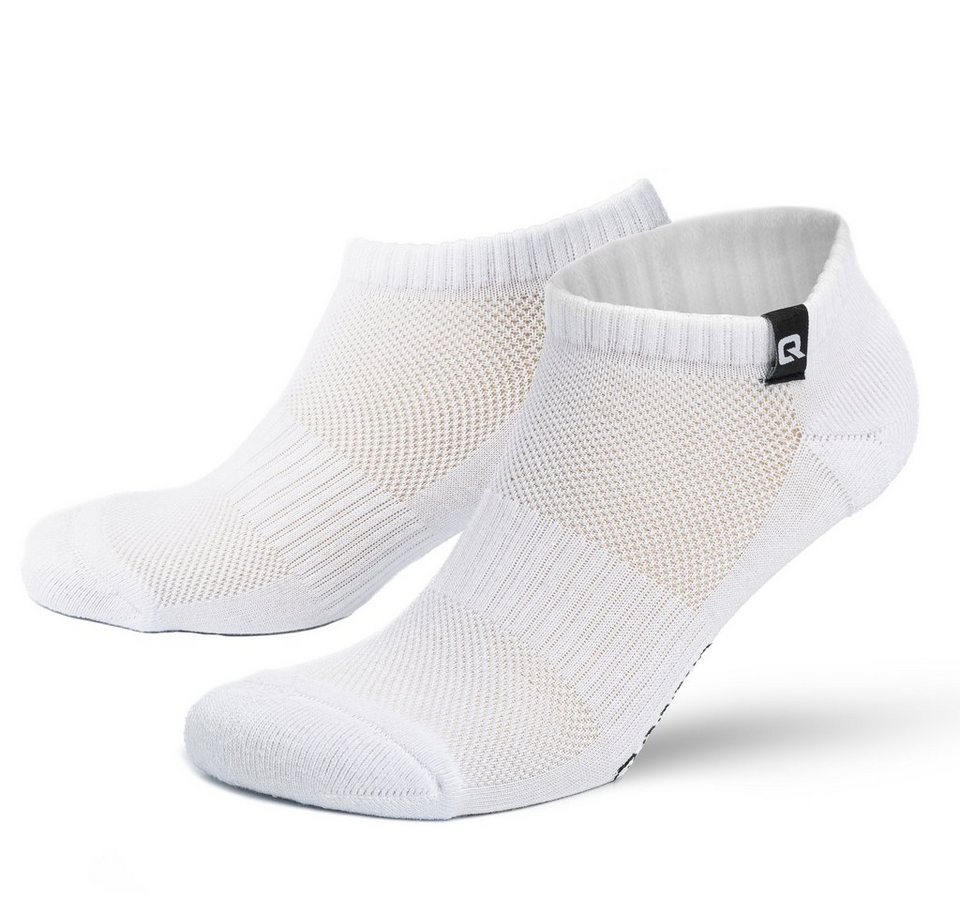 QSOCKS Sneakersocken Hochwertige Baumwolle gepolsterte Sohle und Zehen für  Damen & Herren (Packung, 6 Paar) Qualität Socken