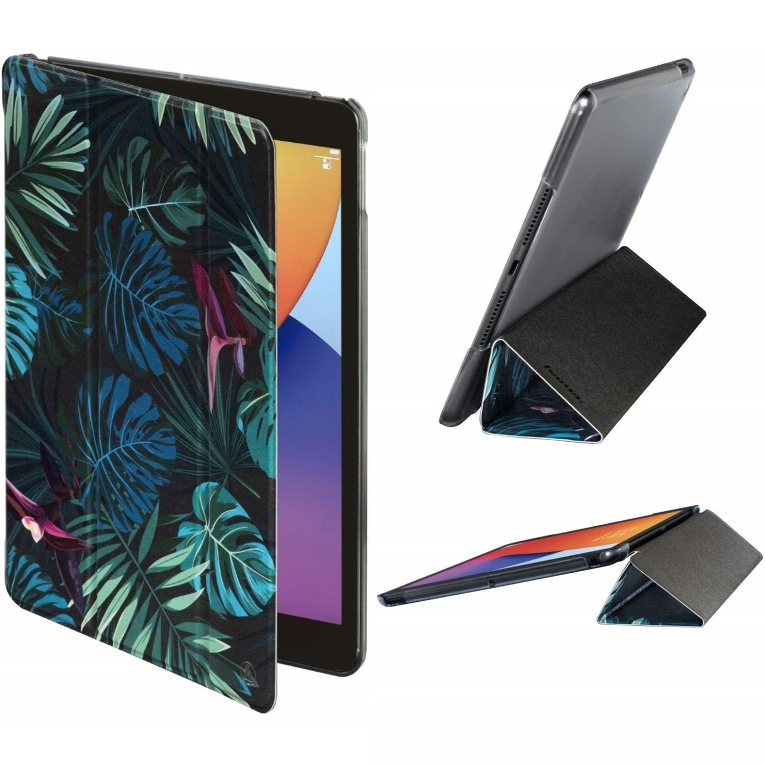 Hama Tablet-Hülle Smart Case BotanicTasche Cover Hülle Bag Grün, Standfunktion, für Apple iPad 7 2019 / iPad 8 2020 / iPad 9 2021 10,2"