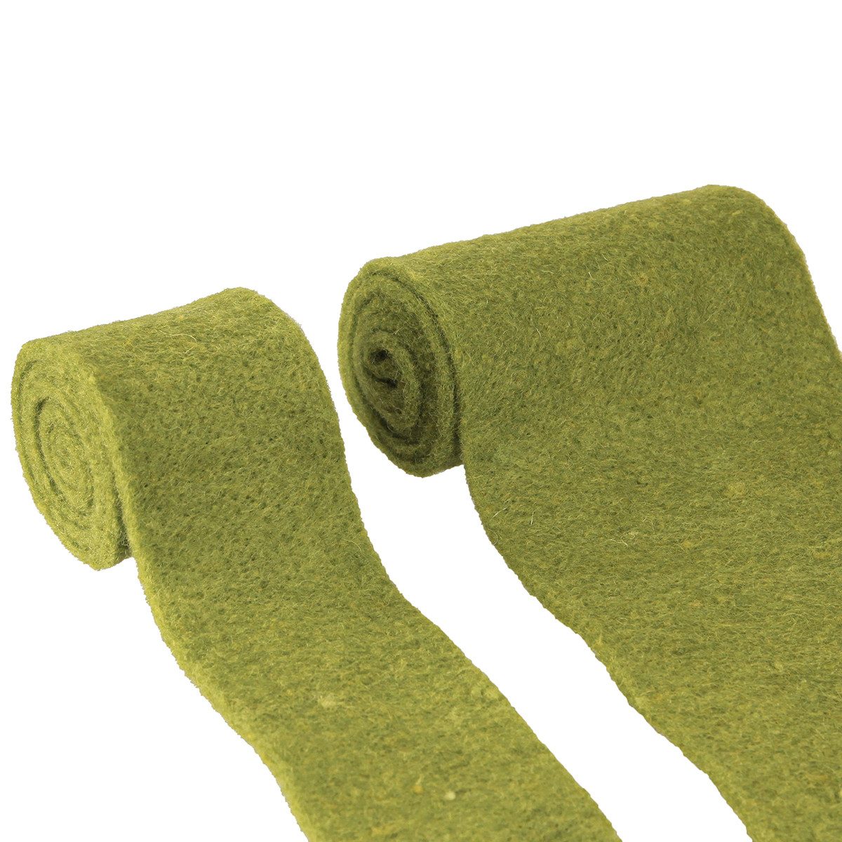 STYLIT by Lehner Wolle Filzband Filzband Grün Wollband Moosgrün 2er-Set 15cm x 1m