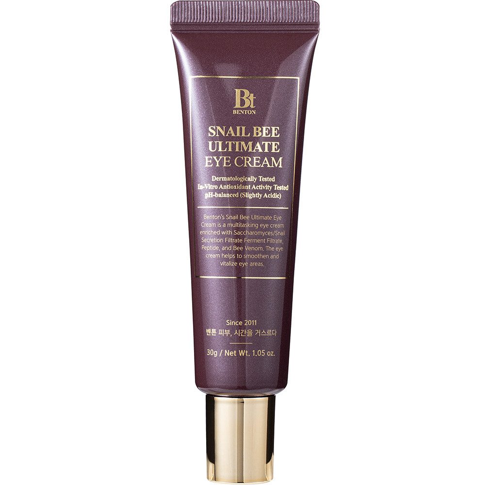 Benton Augencreme Snail Bee Ultimate Eye Cream, Hochwirksame Anti-Aging-Formel mit Schneckenschleimfiltrat