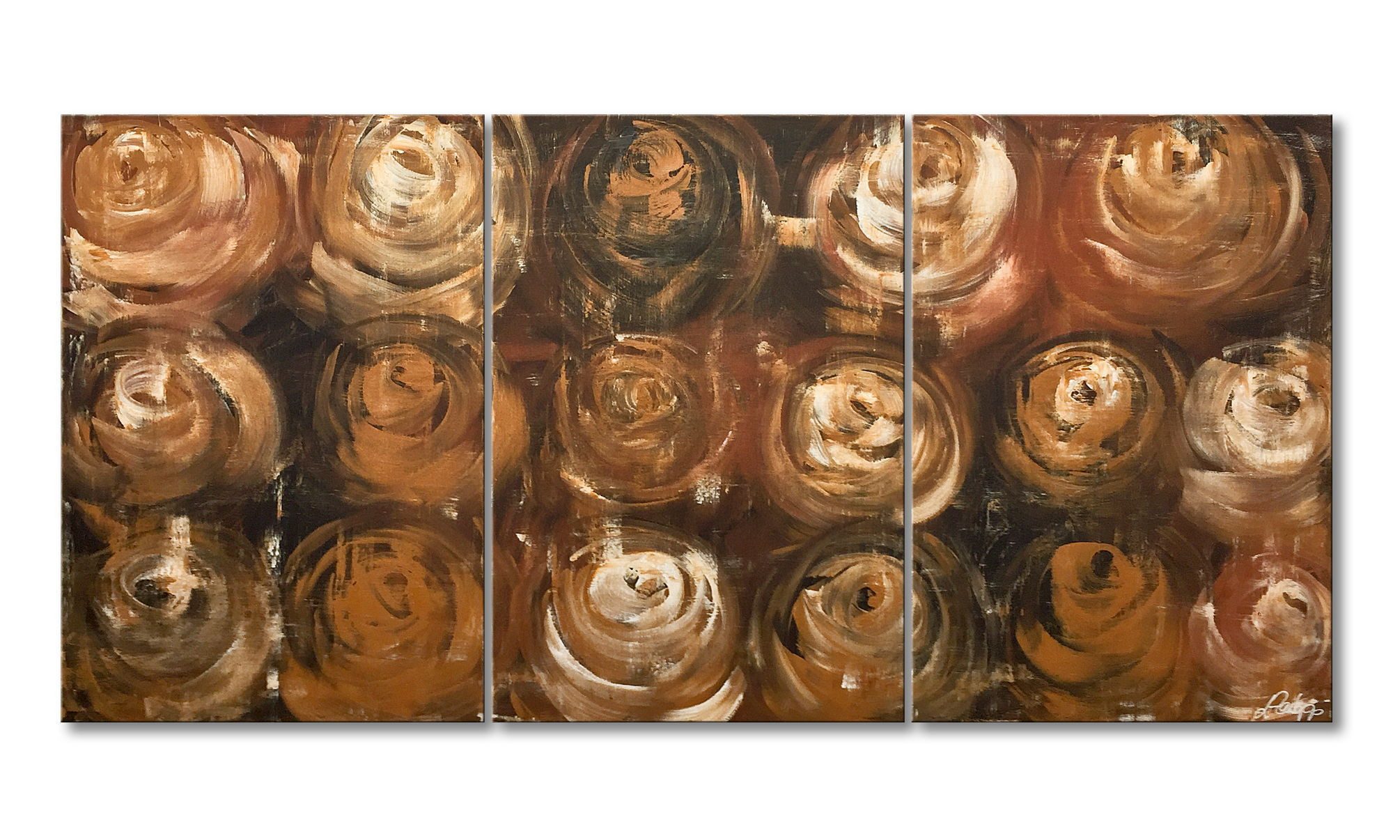 WandbilderXXL Gemälde Desert Roses 165 x 80 cm, Abstraktes Gemälde, handgemaltes Unikat