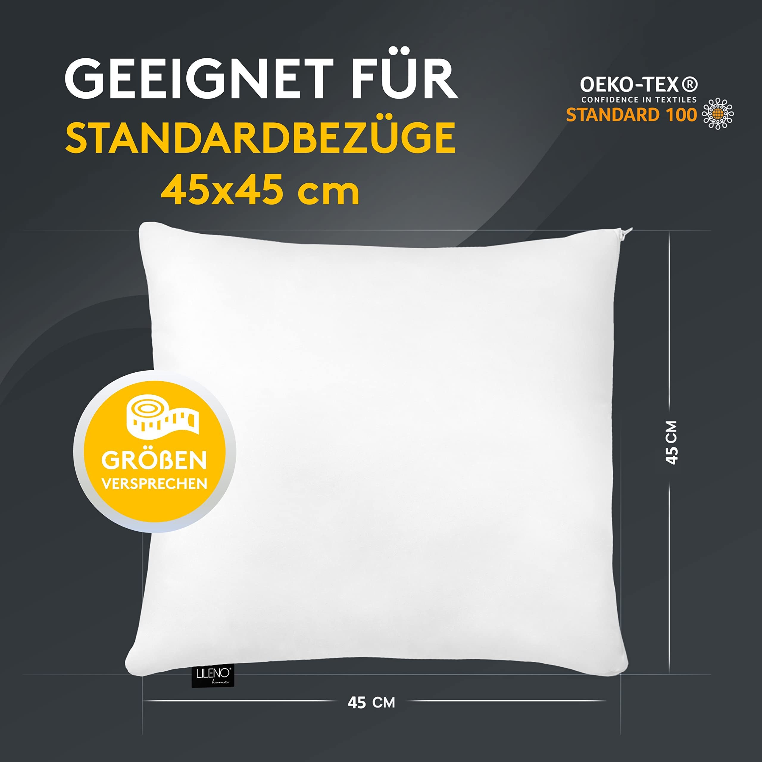 LILENO HOME Microfaserkissen - geeignet für Allergiker, in verschiedenen Größen - Made in Germany, Füllung: 100% Polyester, Rückenschläfer, Seitenschläfer, Bauc – Bild 5 von 5