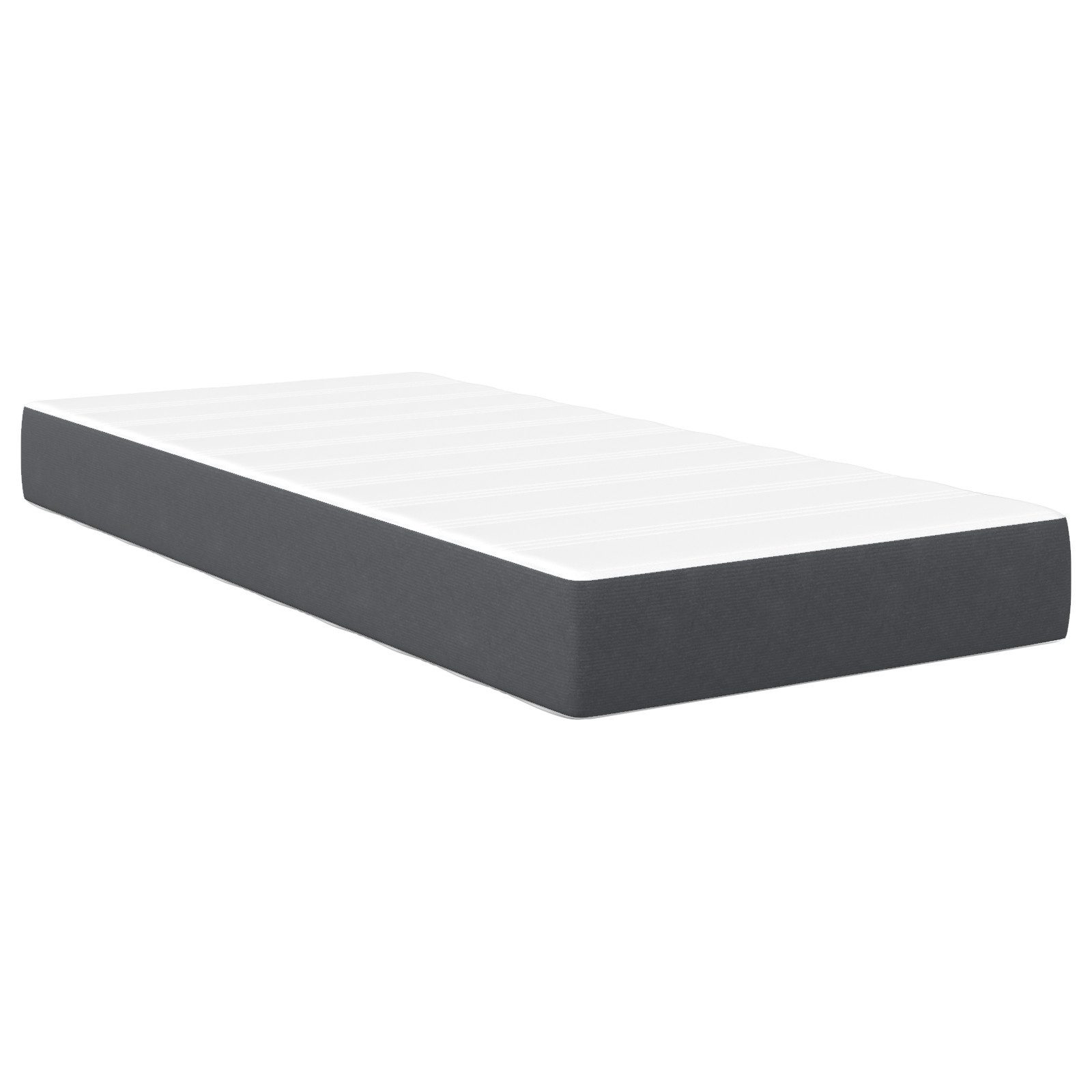 Boxspringmatratze Taschenfederkernmatratze Dunkelgrau Mittelhart 90x190x20 günstig online kaufen