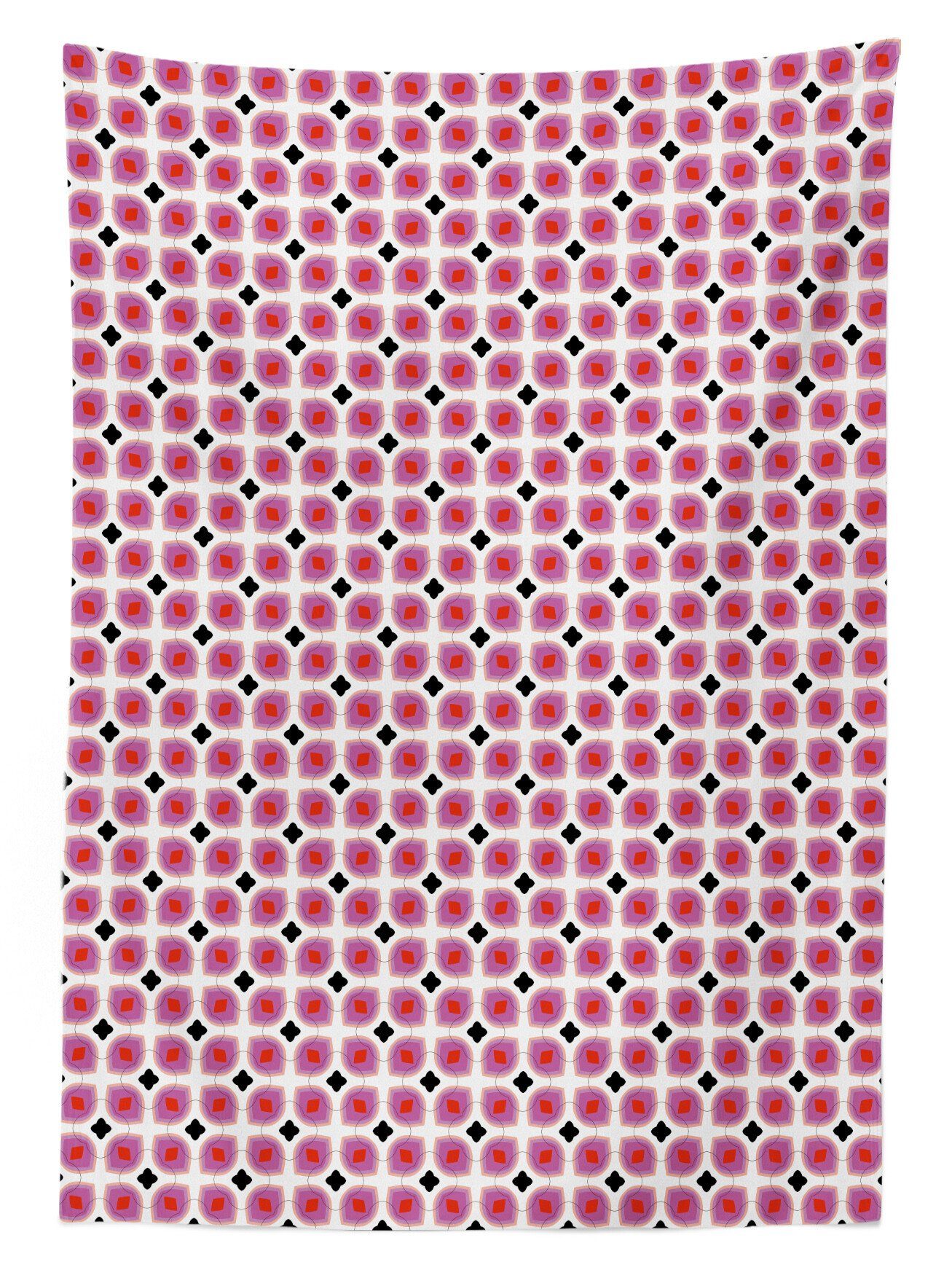 Abakuhaus Kunst Für Tischdecke 70 den Abstrakt Waschbar Außen Farbfest Bereich Retro-Kreis geeignet Farben, Klare