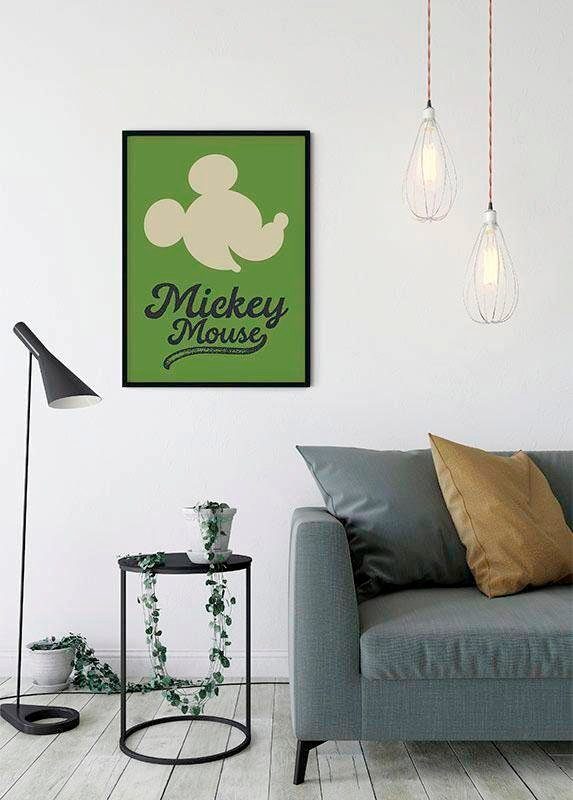 Komar Mouse Green Poster Head, Kinderzimmer, Disney Mickey (1 St), Schlafzimmer, Wohnzimmer