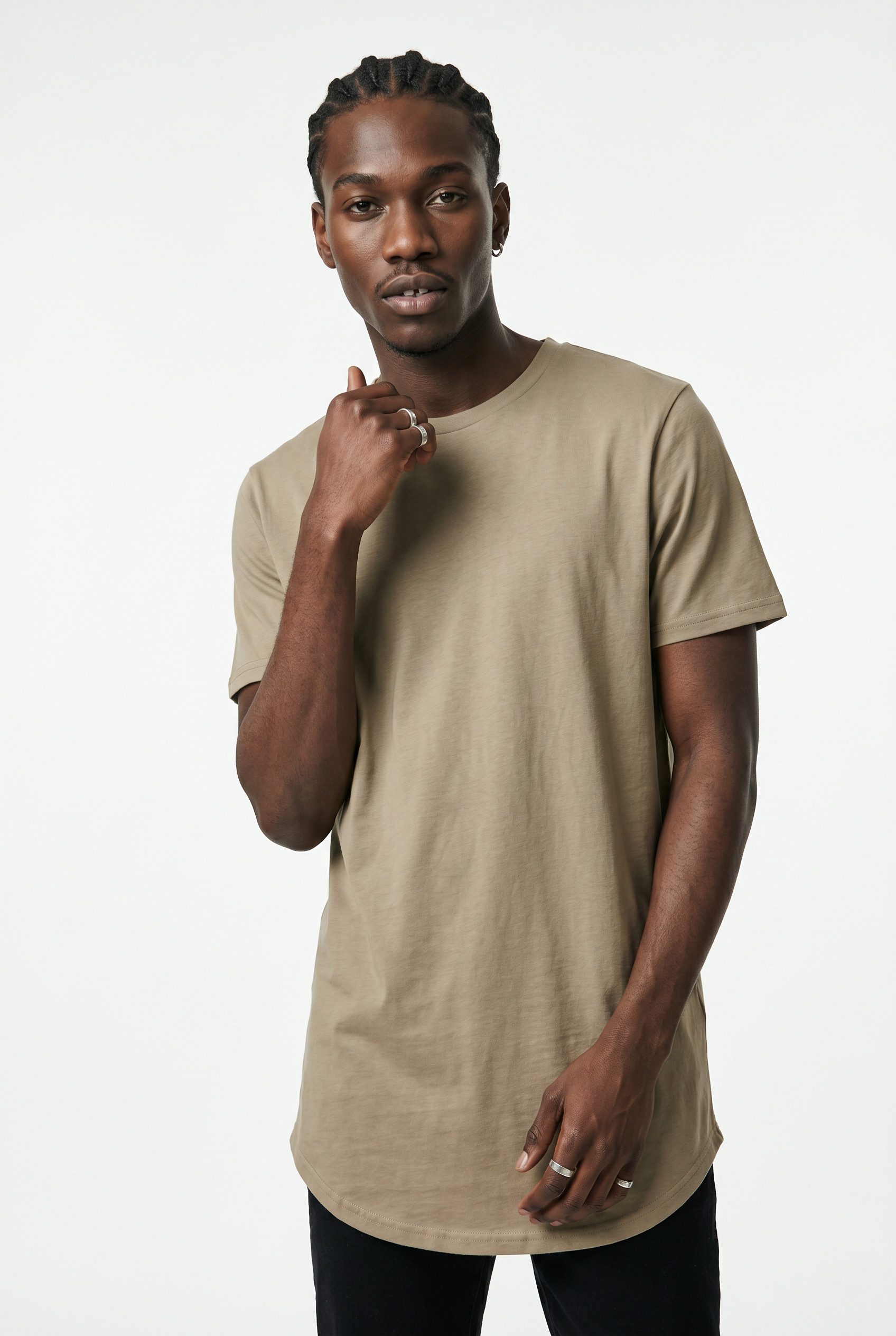 ONLY & SONS Rundhalsshirt ONSMATT LONGY SS TEE 5-PACK (Packung, 5-tlg) Baumwolle, relaxed fit, lang geschnitten