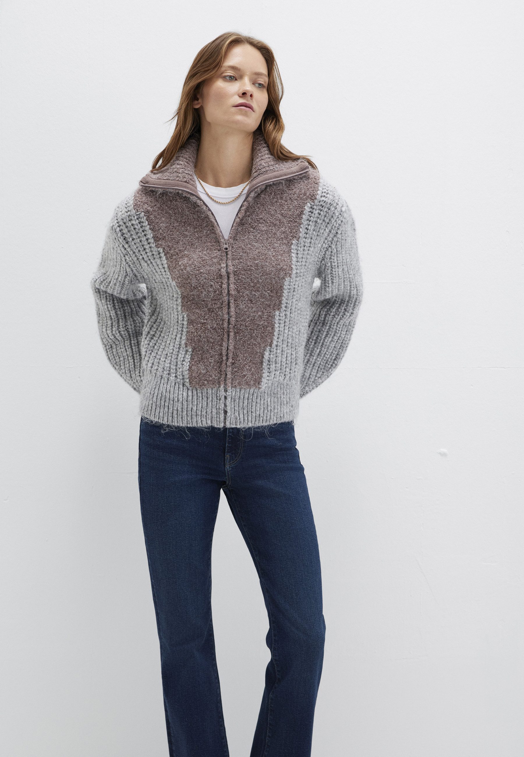 Mavi Strickpullover FULL ZIP SWEATER Sweatshirt mit Zip