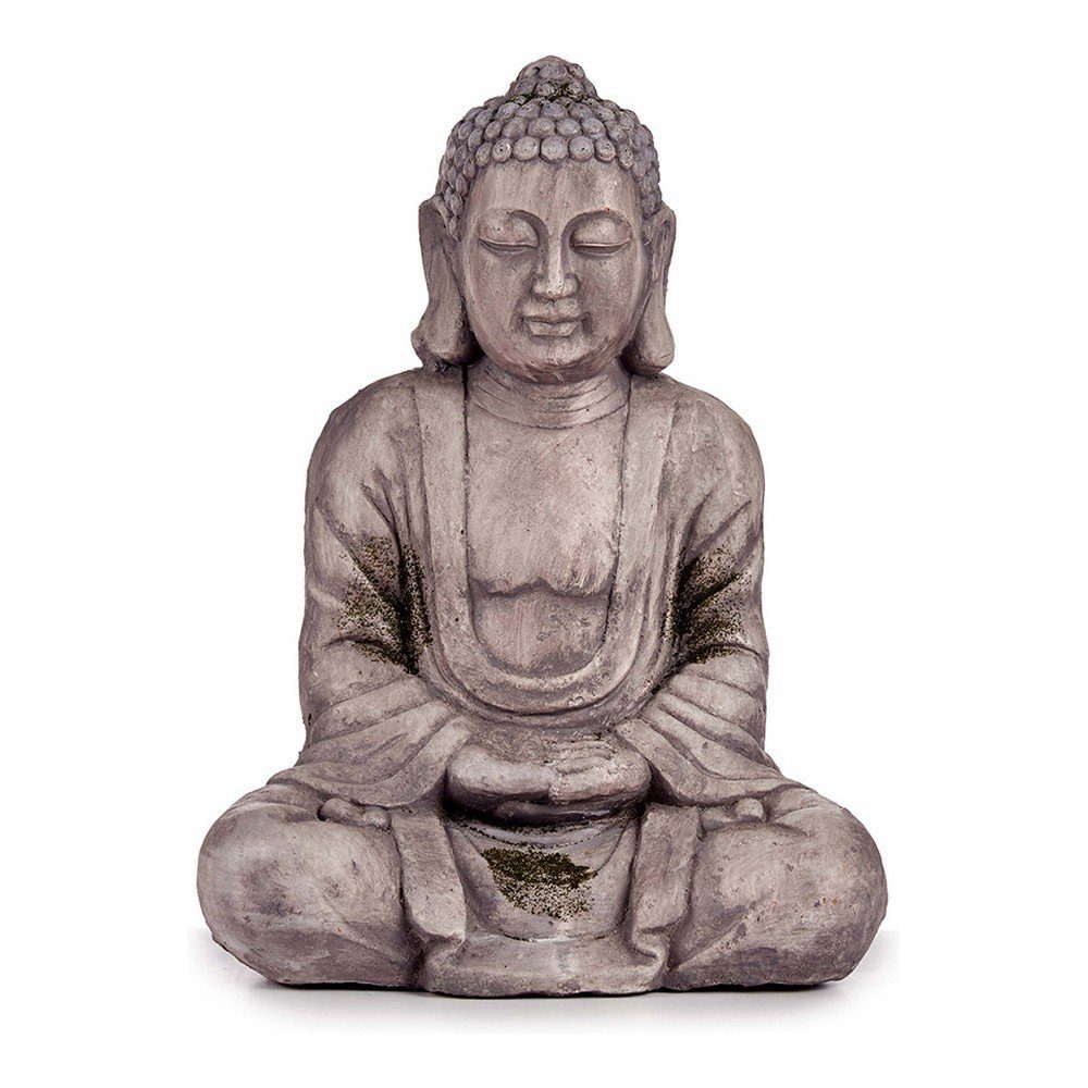 42 den Figur 25 Ibergarden Buddha für Garten x Dekofigur x 57 Polyesterharz Grau Dekorative