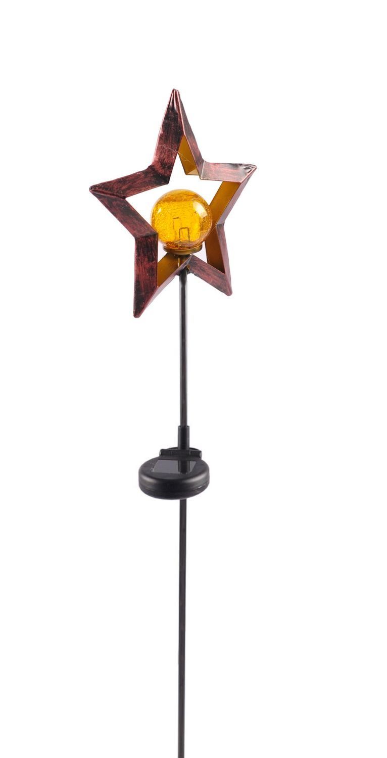 BURI Kugelleuchte Solar Metall-Gartenstecker 95cm LED günstig online kaufen