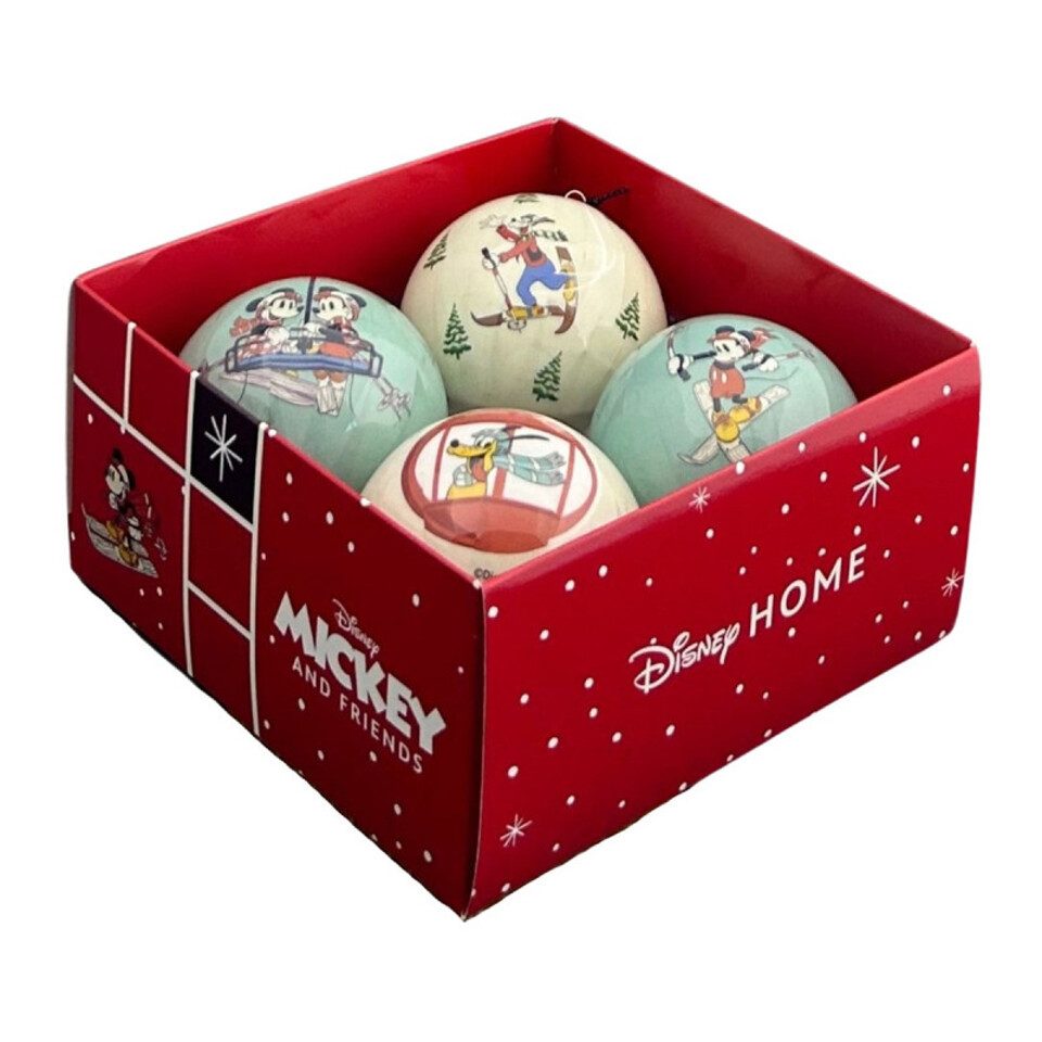 Disney Weihnachtsbaumkugel Disney Weihnachtskugeln Micky Maus Christbaumschmuck (4 St), Weihnachten