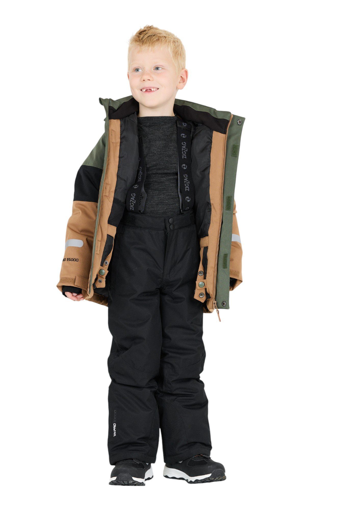 ZIGZAG Skihose ProvoW-PRO 10.000 (wasserdicht, atmungsaktiv, Schneefang) schwarz