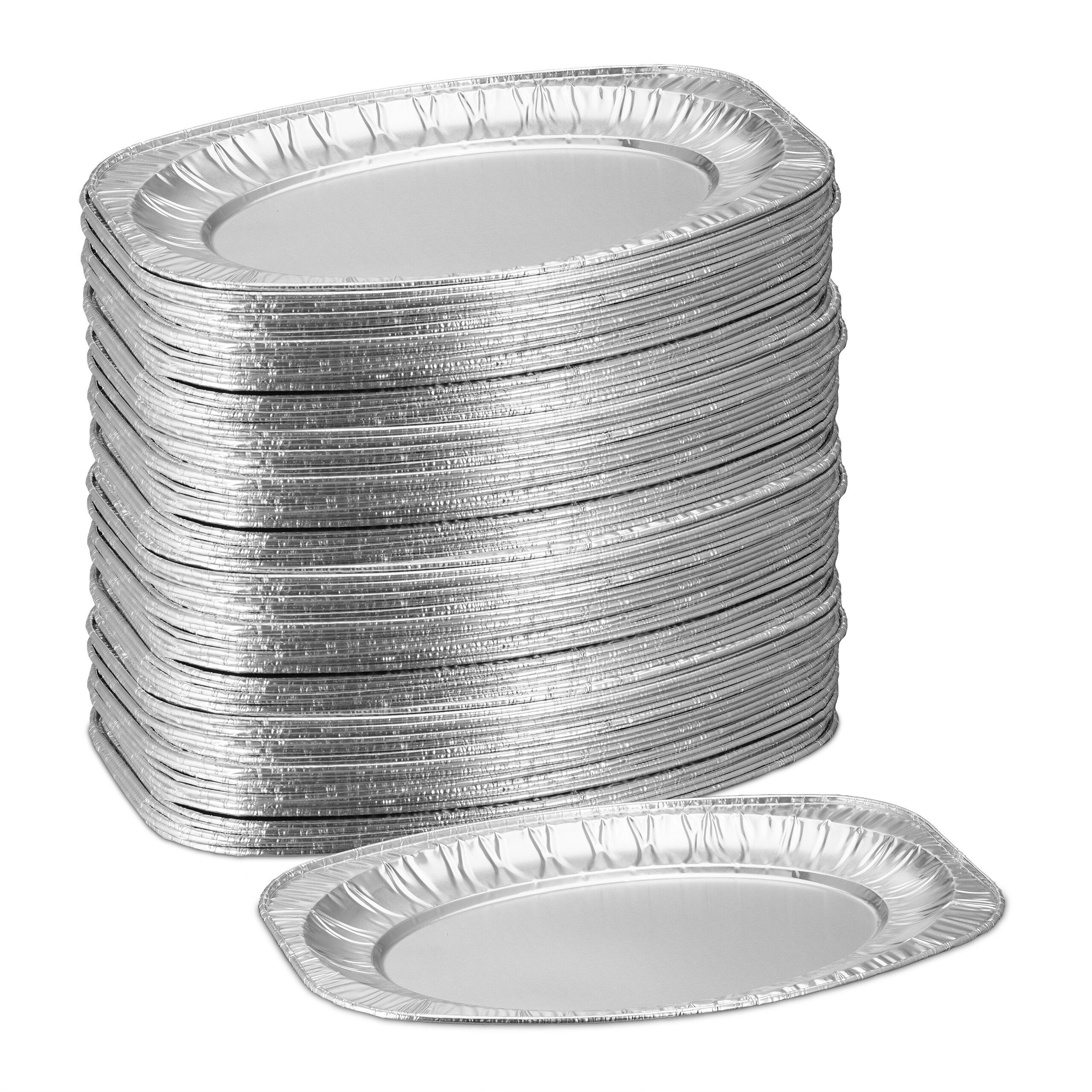 relaxdays Servierplatte Alu 100er Set, Aluminium, (100er Set)