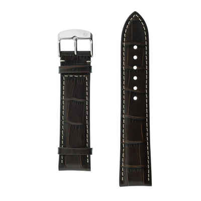 ZEPPELIN Uhrenarmband Herren Uhrenarmband Crocomatt Leder 22mm