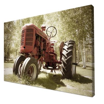 wandmotiv24 Leinwandbild Alter Traktor, Fahrzeuge (1 St), Wandbild, Wanddeko, Leinwandbilder in versch. Größen