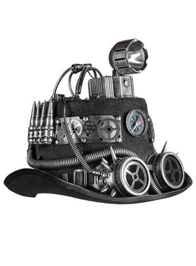 Metamorph Kostüm »Luftpirat Steampunk Hut«, Zylinder mit jeder Menge einleuchtender Accessoires