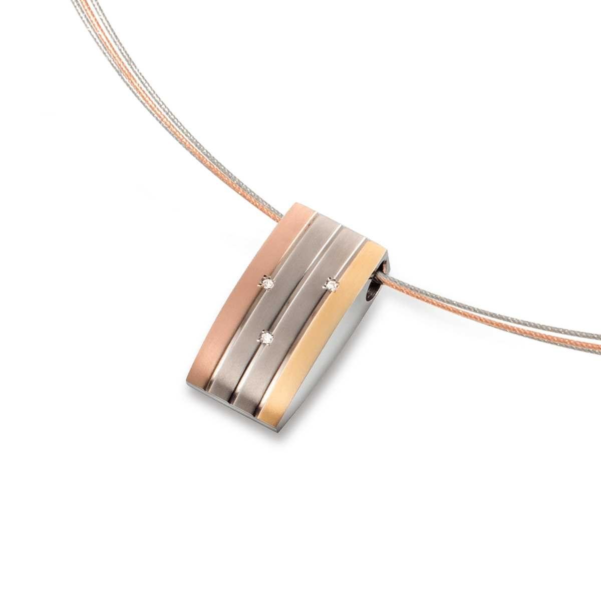 Boccia Кулоны Brillant Anhänger Titan tricolor 0792-02