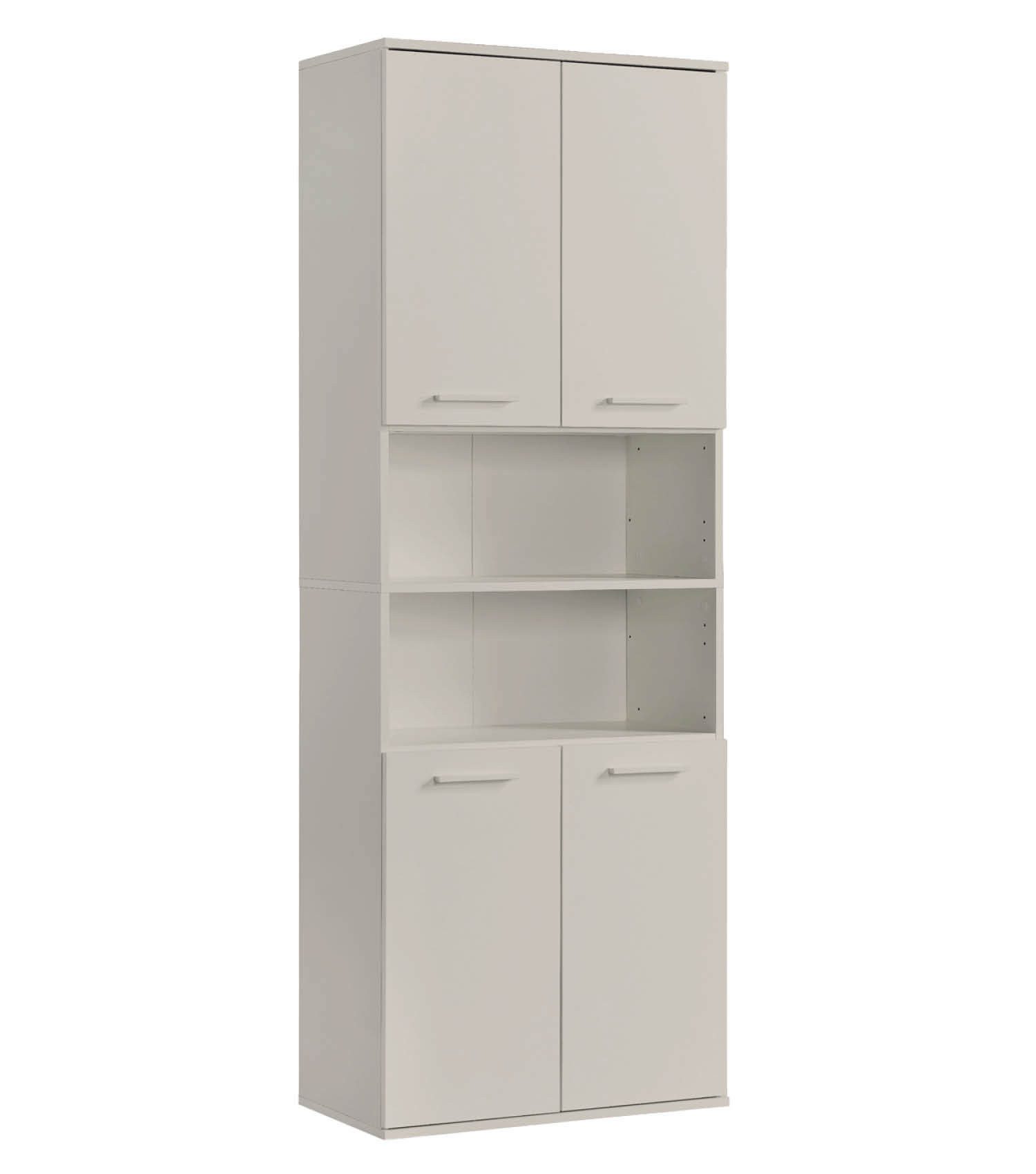 mokebo Hochschrank Der Kapitän (180x33x34 cm, in Kaschmir, mit 5 Einlegeböden) hoher Badschrank, Badezimmerschrank, Badregal Badezimmer in Beige Grau