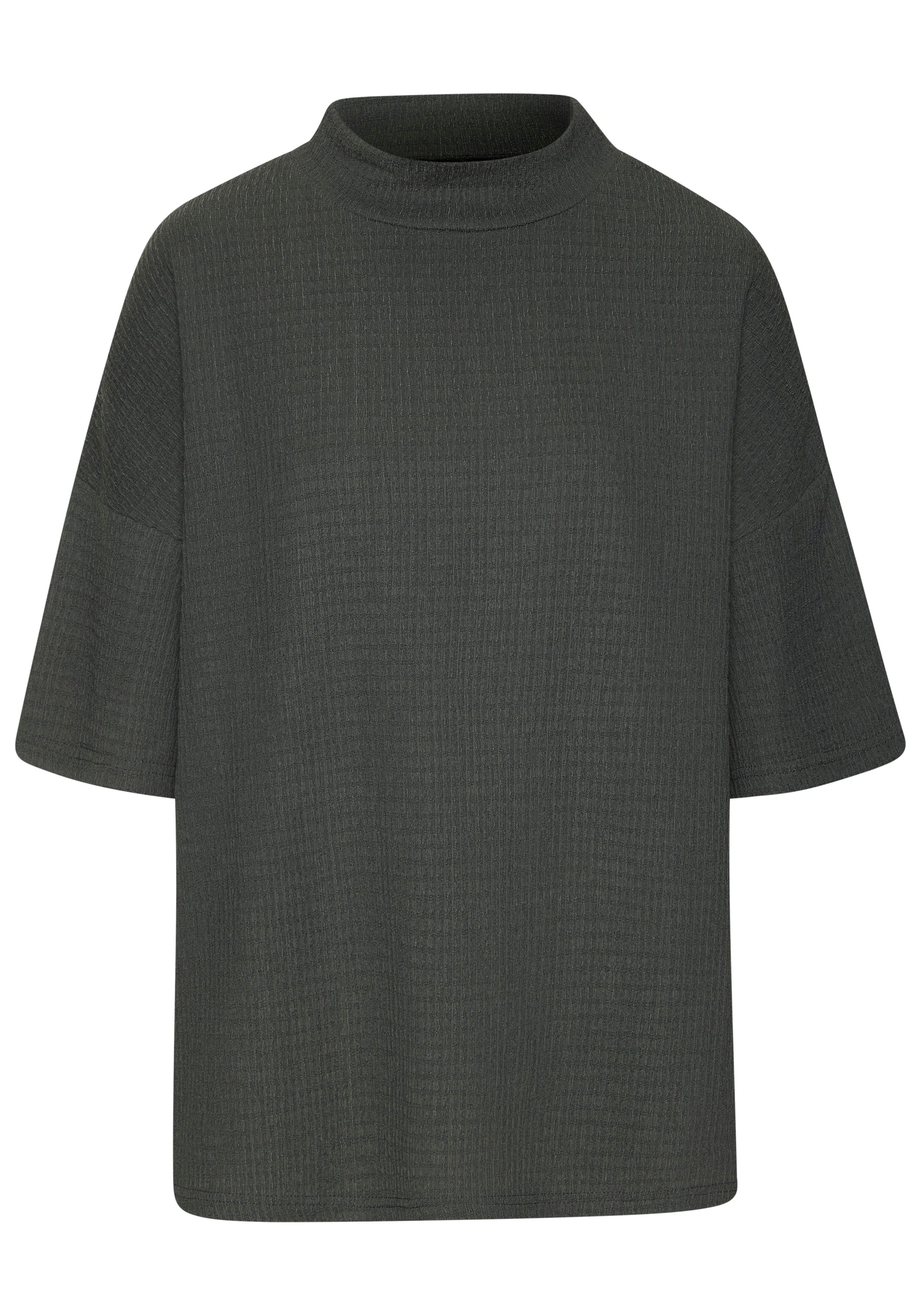 LASCANA Kurzarmshirt mit Stehkragen (2er-Pack) aus bügelfreier Crêpe-Qualität – Bild 5 von 5