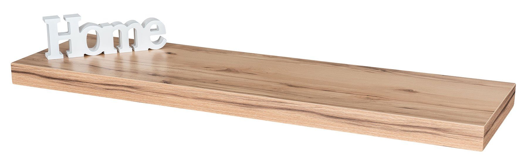 Levandeo® Wandregal, Wandboard Bobby 80cm Kernbuche - Wandregal Regal Board günstig online kaufen