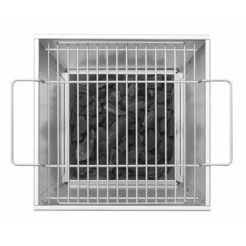 Thüros Holzkohlegrill T2 Direkt Plus Set, inkl. Warmhalterost & Windansteckblech