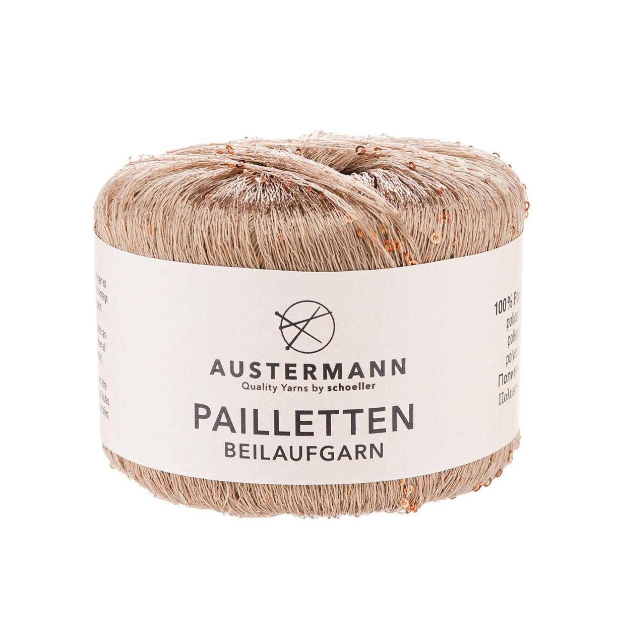 Austermann Garn AUSTERMANN Pailletten Beilaufgarn 25g Häkelwolle, 185,00 m, Eleganz, Glanz