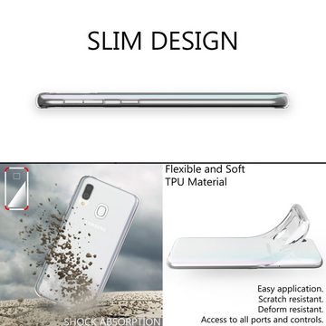 Nalia Smartphone-Hülle Samsung Galaxy A40, Klare Silikon Hülle / Extrem Transparent / Durchsichtig / Anti-Gelb