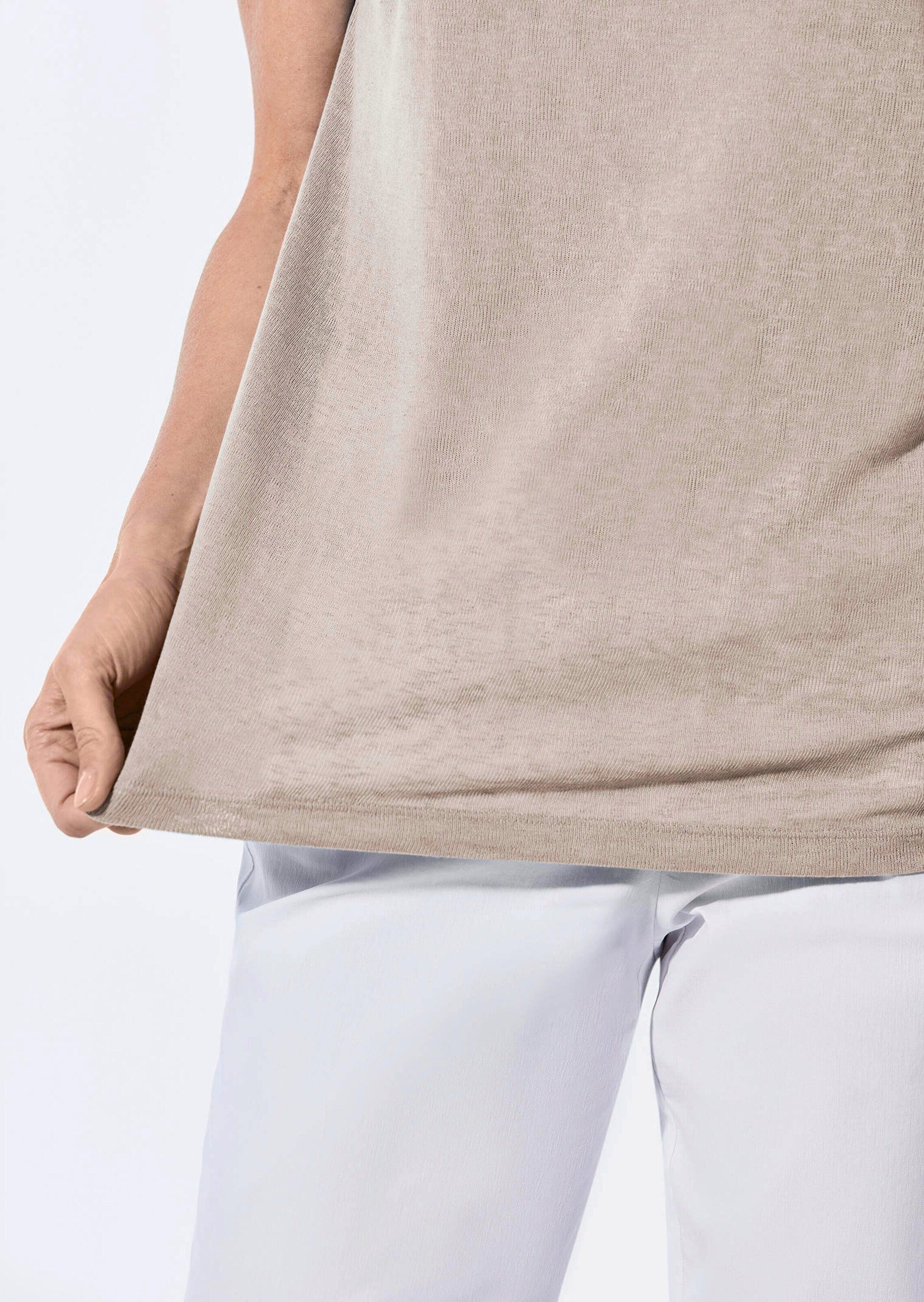 GOLDNER T-Shirt Shirt in Leinenoptik