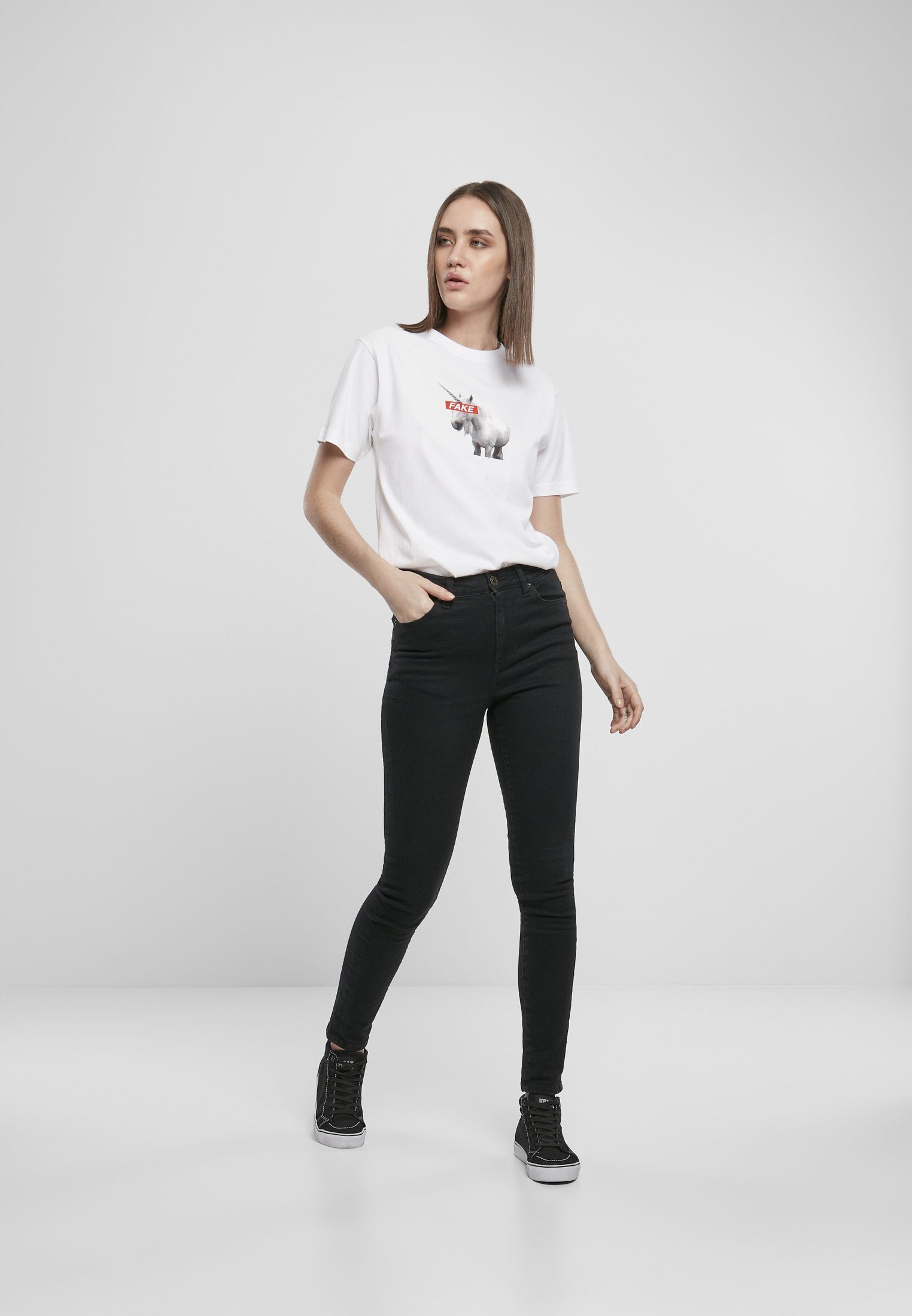 CLASSICS Ladies URBAN Unicorn T-Shirt Damen Fake (1-tlg) Tee