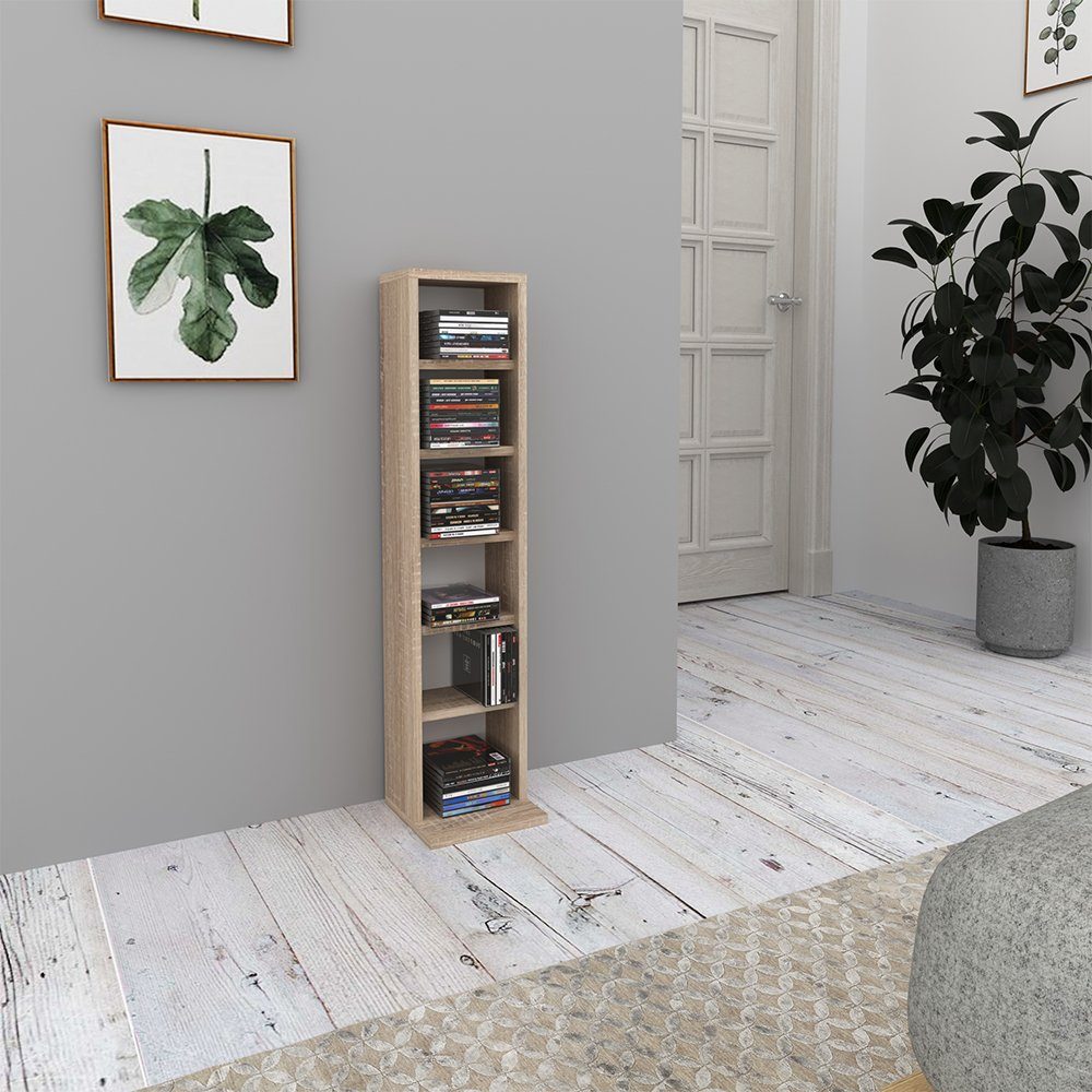 Vicco CD-Regal, Sonoma, 21 x 91.8 cm, 1-tlg.