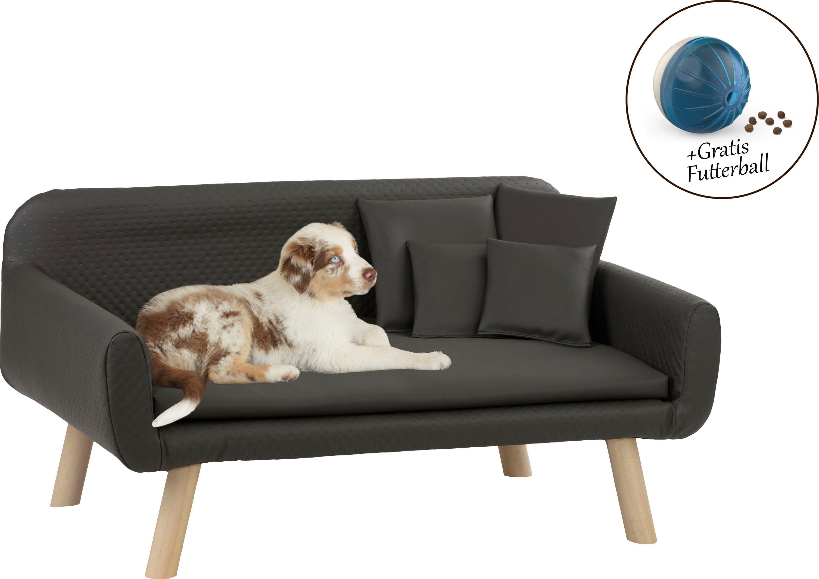 ABUKI Tiersofa Nelli, LxBxH: 57x103x50 cm, inkl. Dekokissen, gratis Futterball