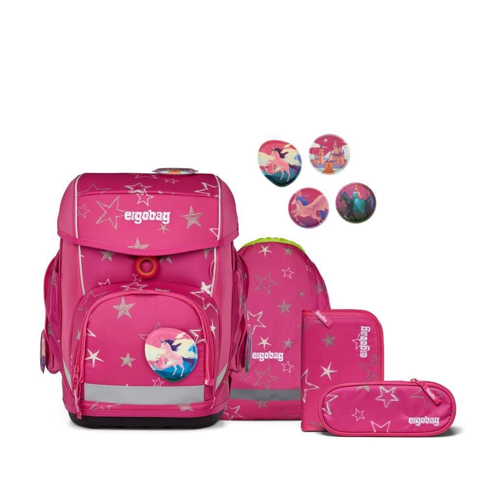 ergobag Schulranzen Cubo (5tlg., inkl. Sportbeutel, Federmäppchen, Schlampermäppchen und Kletties)