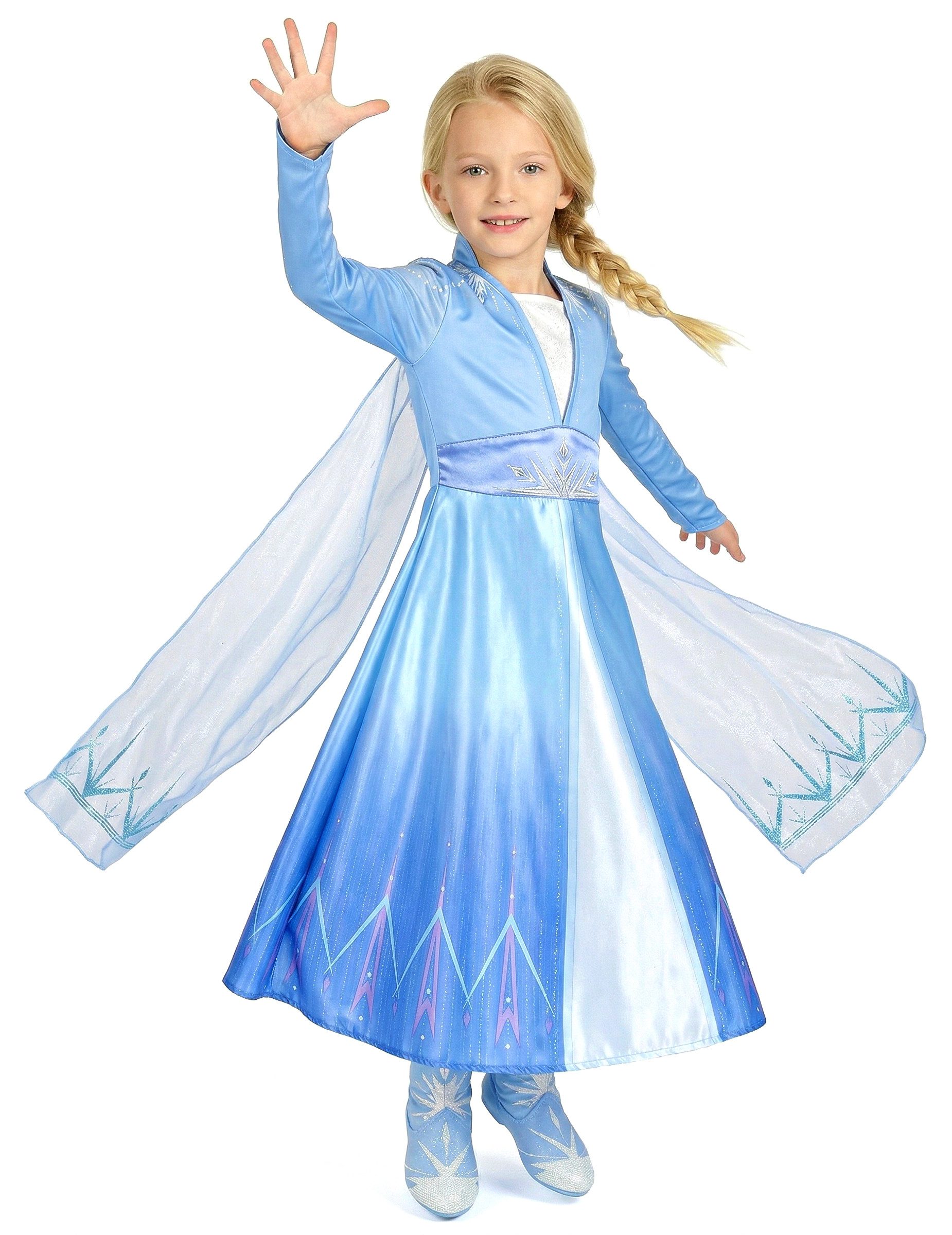 Disguise Kostüm Elsa Eiskönigin 2 Deluxe Mädchenkostüm Schneekönigin blau