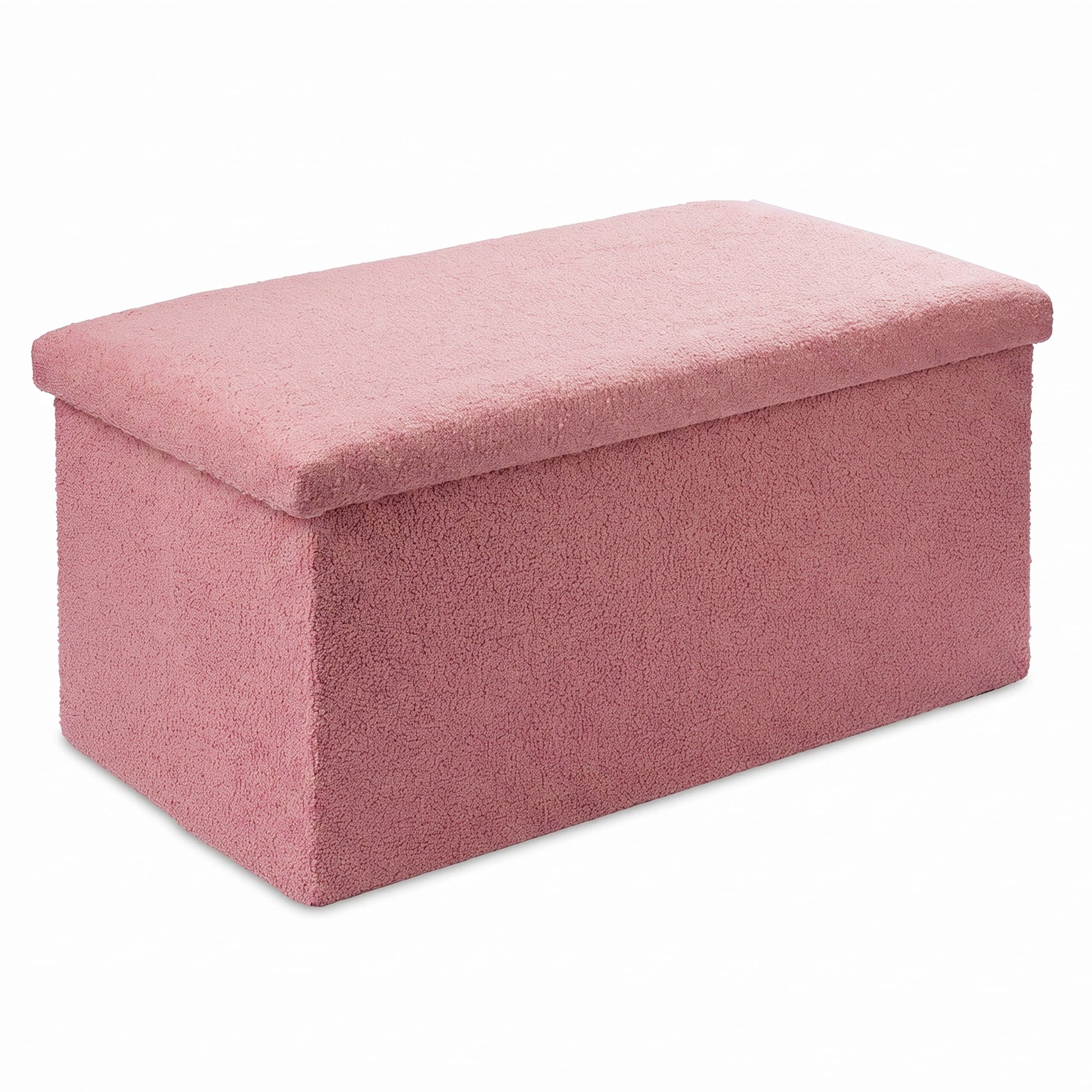 relaxdays Sitzbank aus Teddystoff (1-St), Altrosa