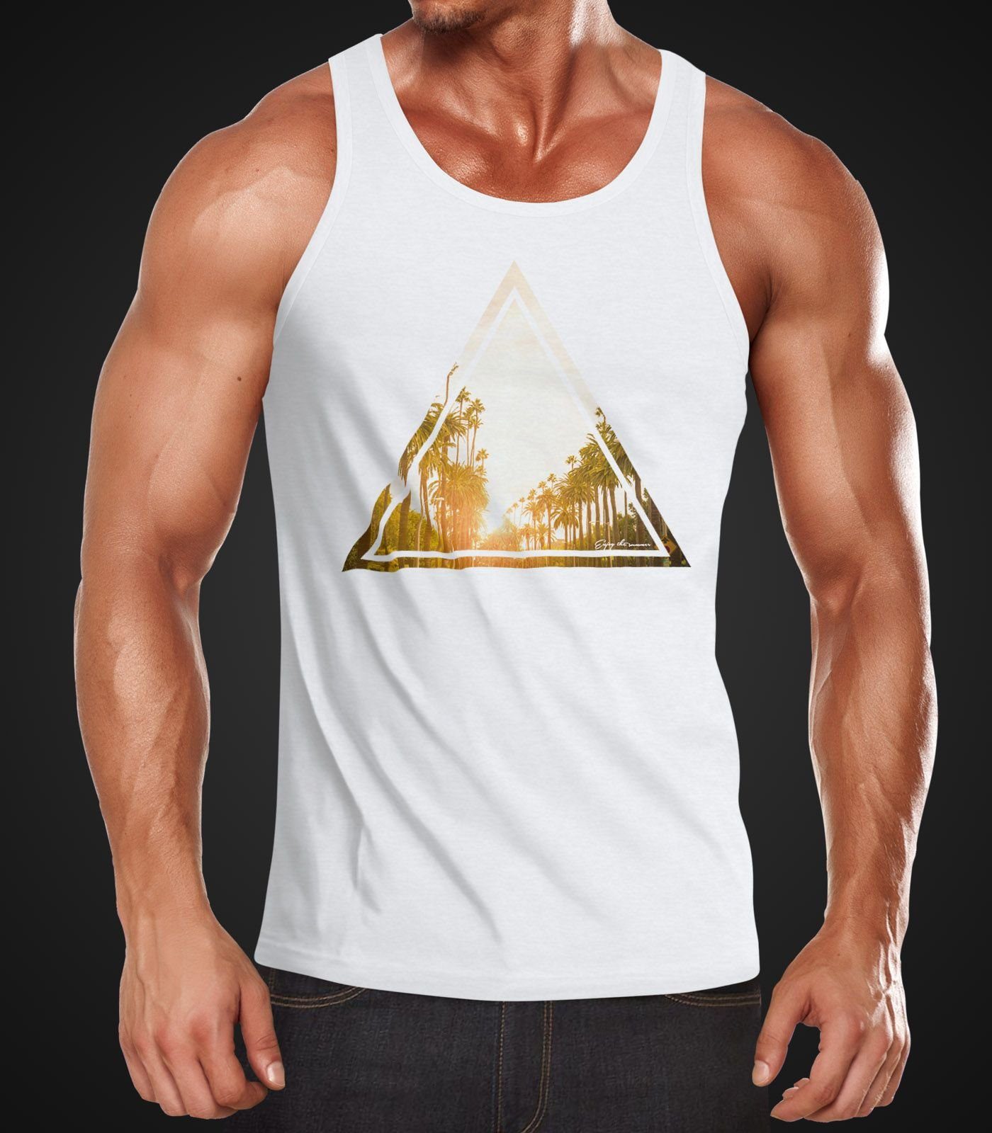Neverless Tanktop Herren Tank Top Foto Print Ananas Palmen Galaxy Sommer Tr günstig online kaufen