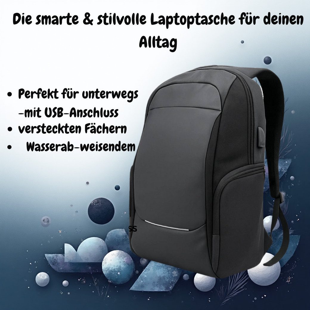 Diyarts Laptoptasche, Laptop-Rucksack 15,6 Zoll mit Zahlenschloss, USB-Port günstig online kaufen