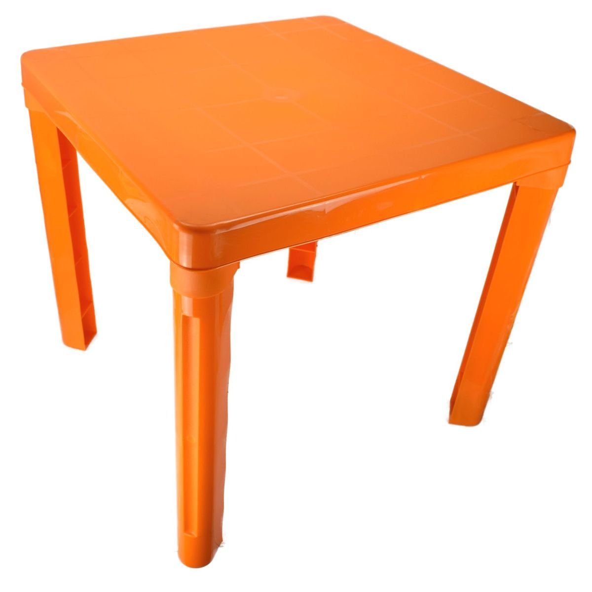 Marabellas Shop Kindertisch Spieltisch 50x50x48cm Kunststoff Kindertisch in 4 Farben Orange