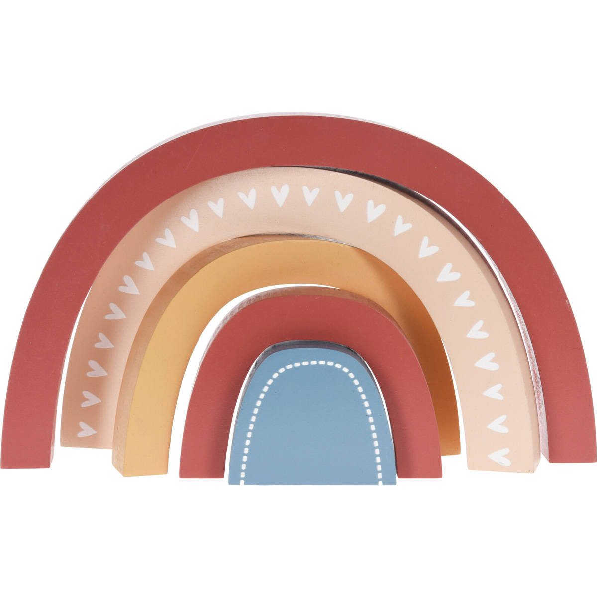 Home & styling collection Babyspiegel Regenbogen aus Holz, Deko für Kinderzimmer, 26,5 x 2,5 x 15,2 cm
